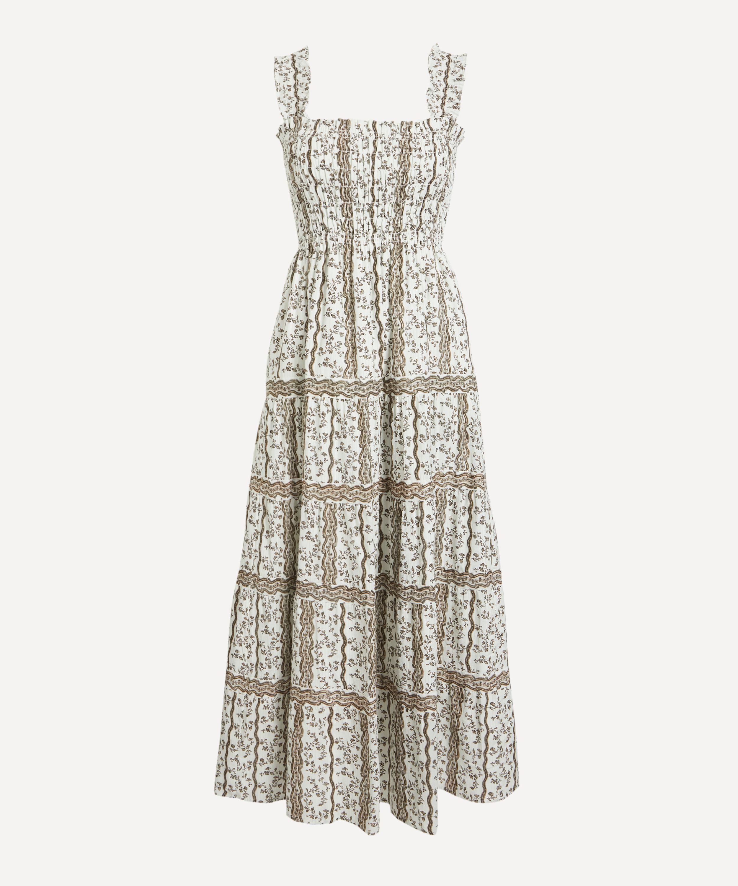 Hill House Home - Mocha Provencal Floral Kimmy Nap Dress image number 0