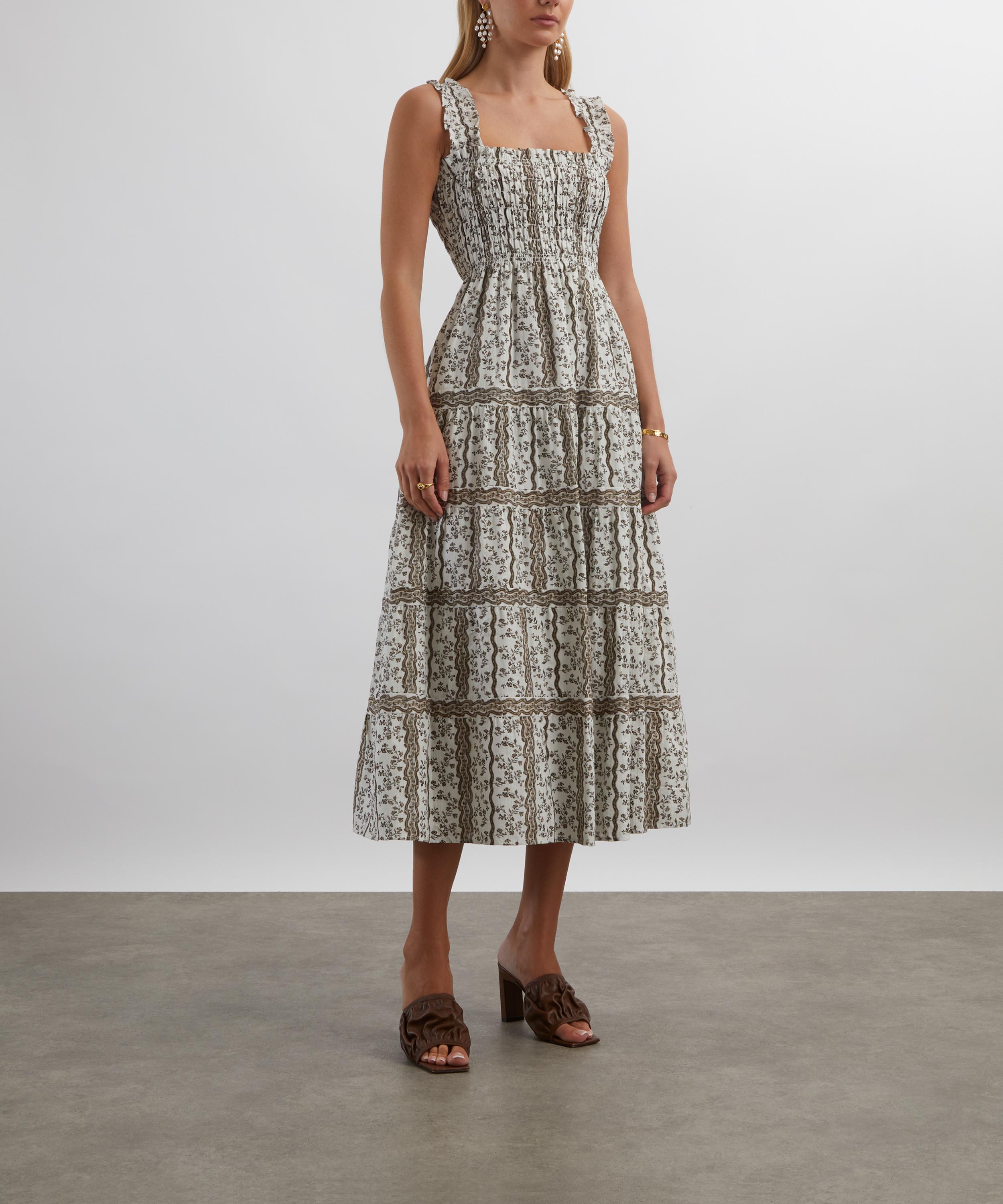 Hill House Home - Mocha Provencal Floral Kimmy Nap Dress image number 2