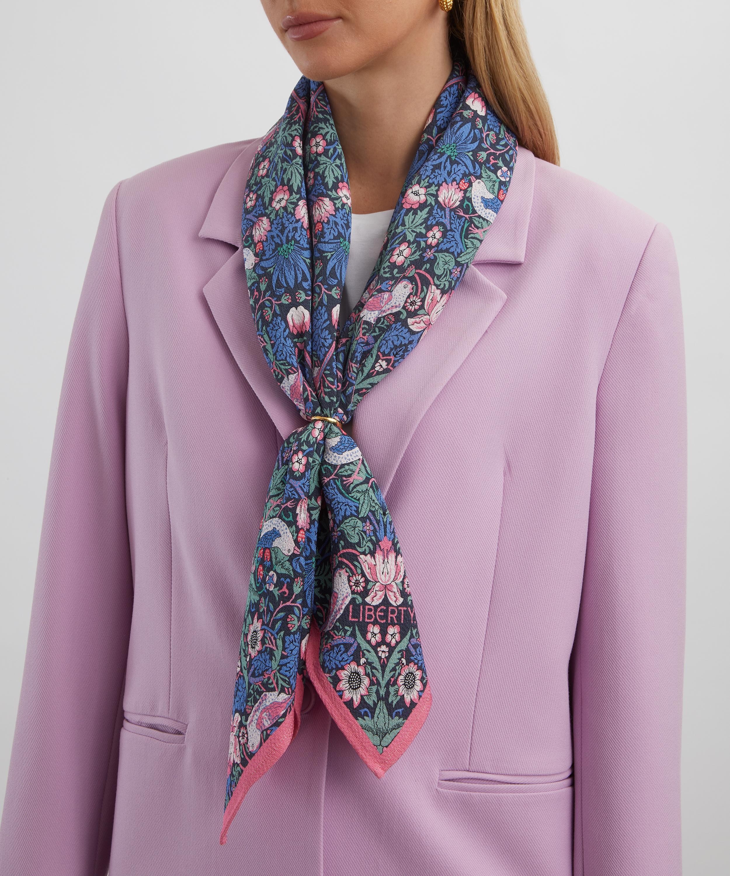 Liberty - Strawberry Thief 90X90 Silk Scarf image number 1