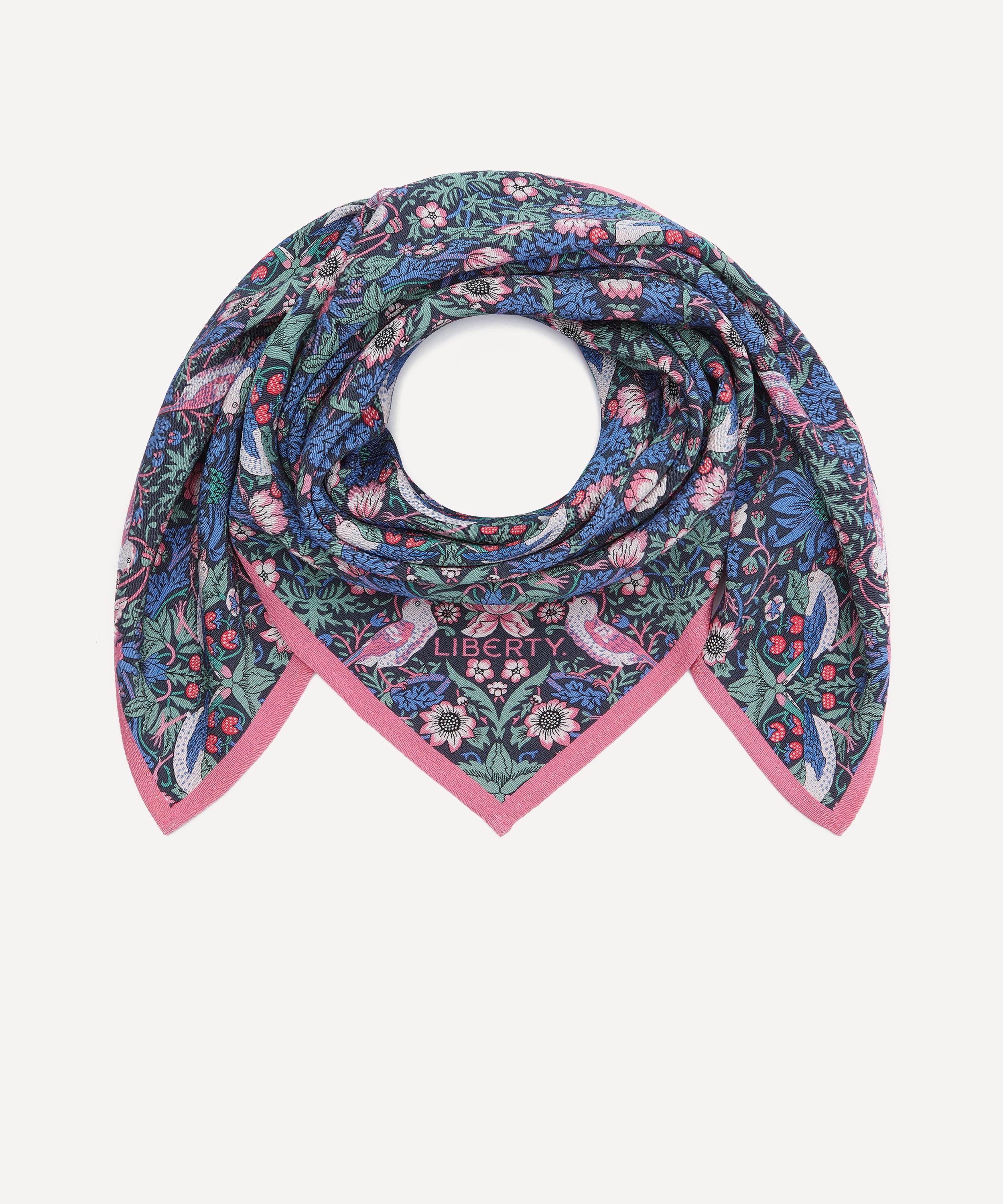 Liberty - Strawberry Thief 90X90 Silk Scarf image number 2