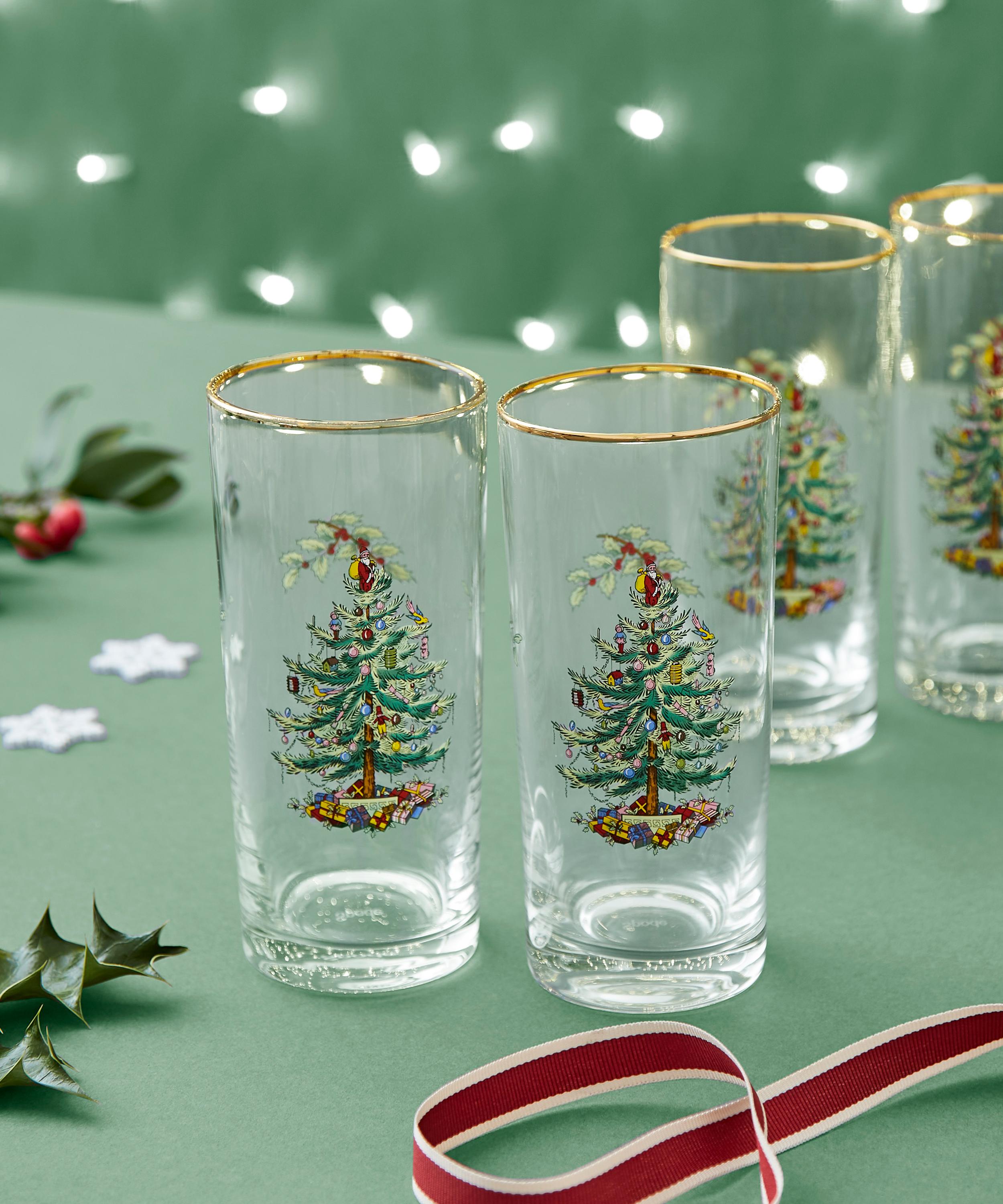 Spode - Christmas Tree Highball Glasses Set of Four image number 1