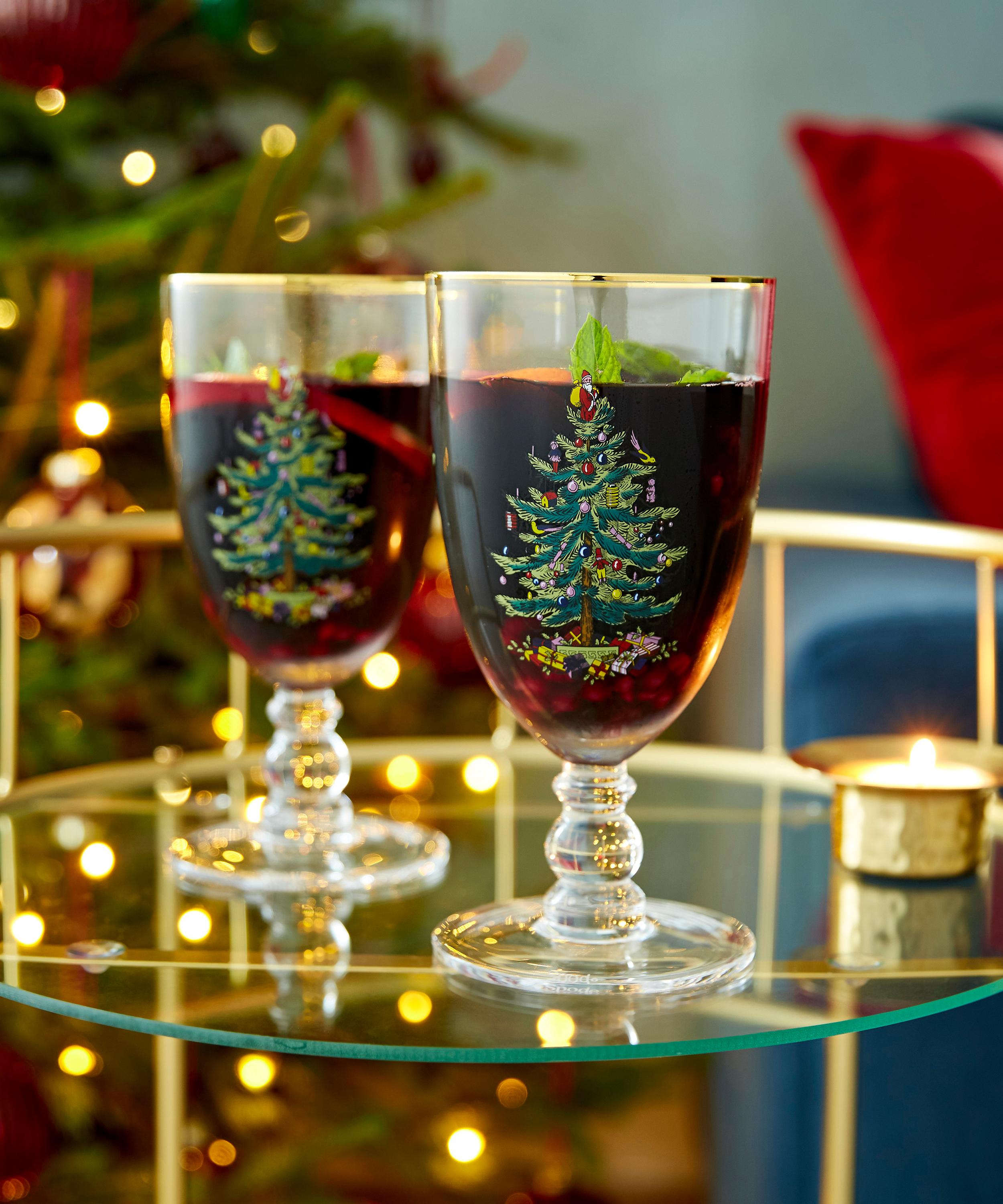 Spode - Christmas Tree Goblets Set of Four image number 3