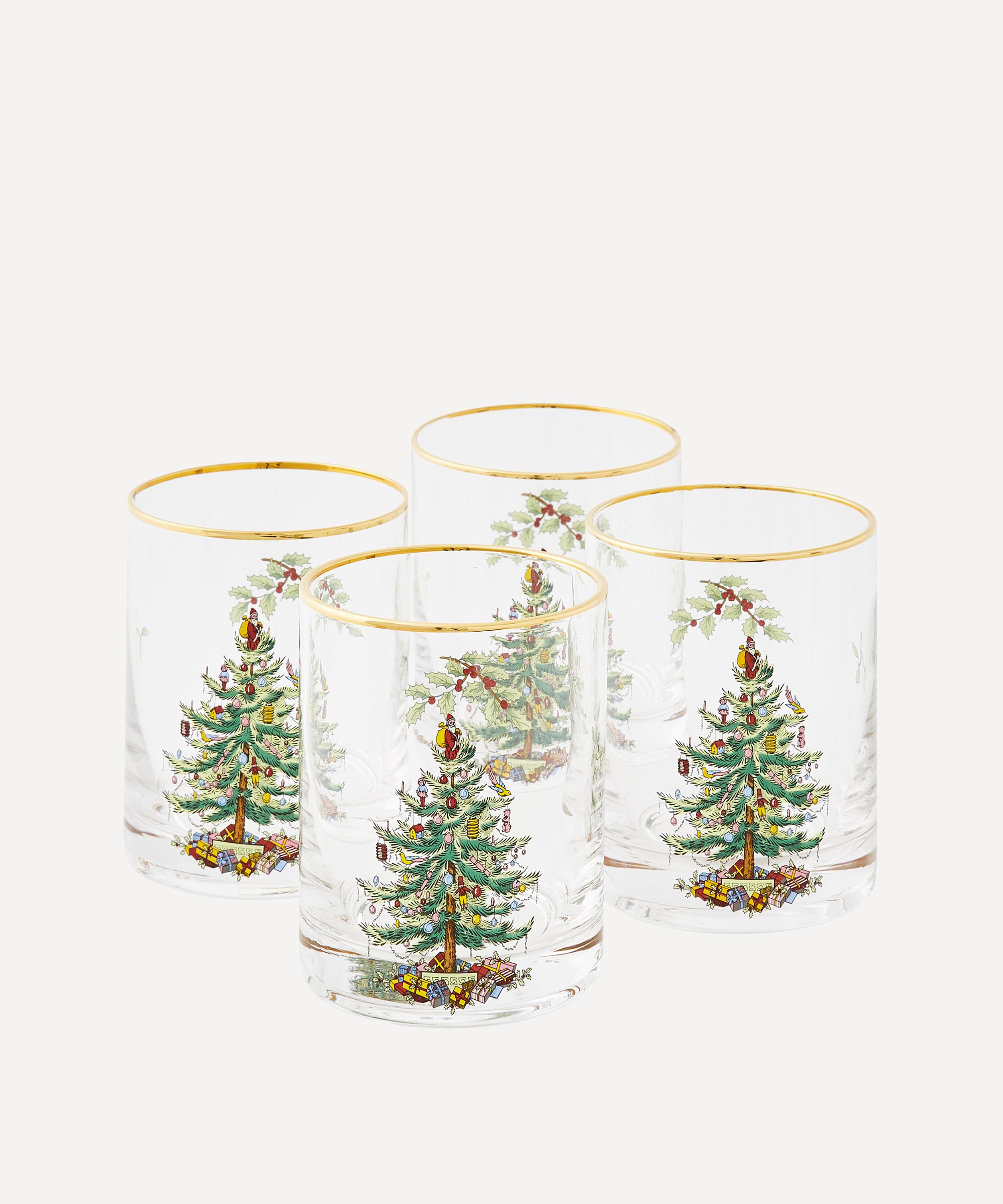Spode - Christmas Tree Lowball Glasses Set of Four image number 0