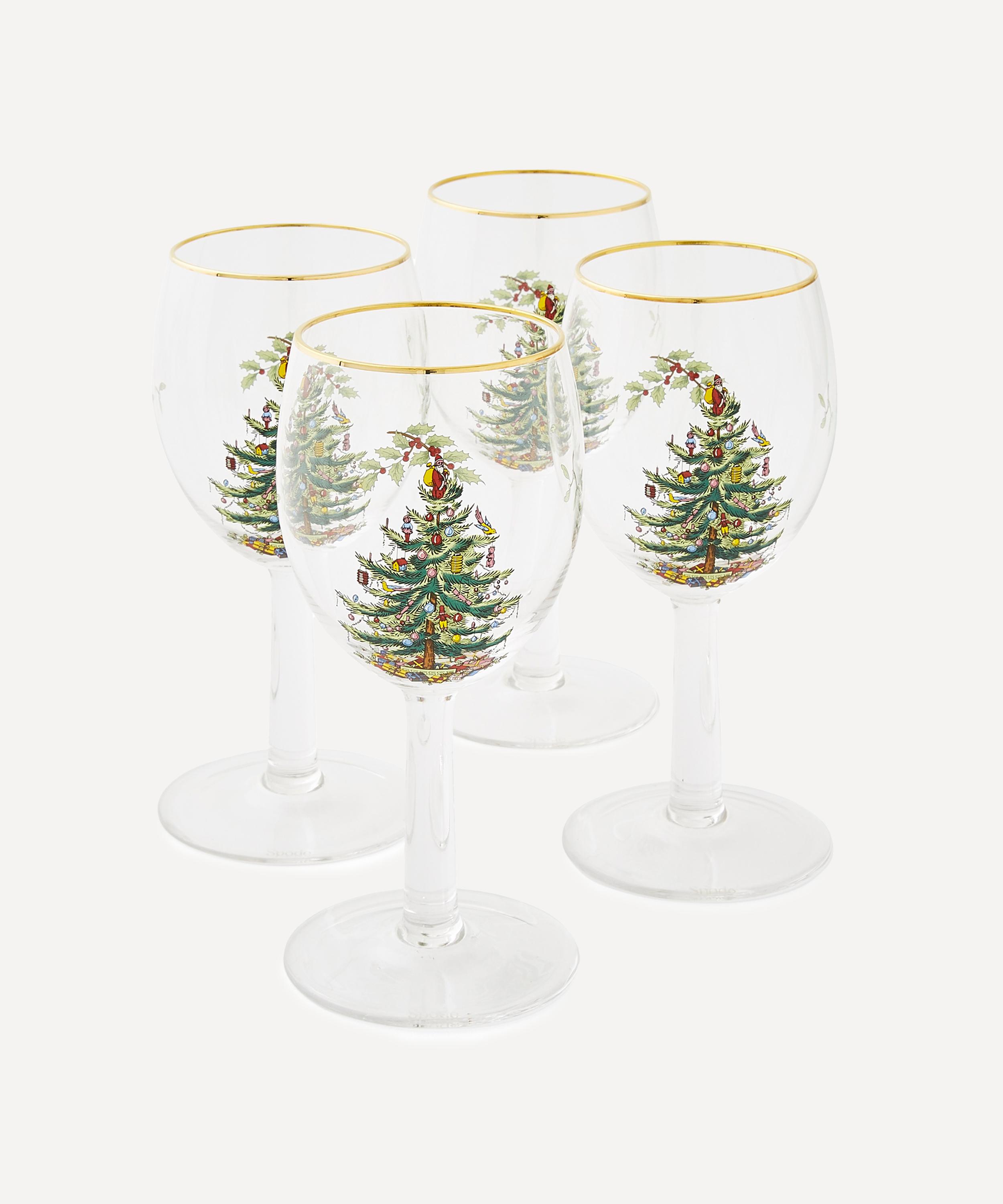 Spode - Christmas Tree Wine Glasses Set of Four image number 0