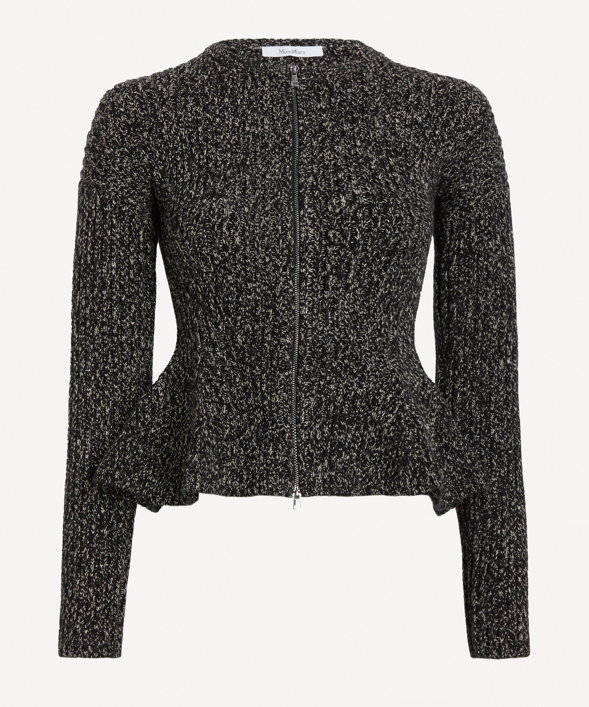 Max Mara - Kim Wool-Cashmere Peplum Cardigan