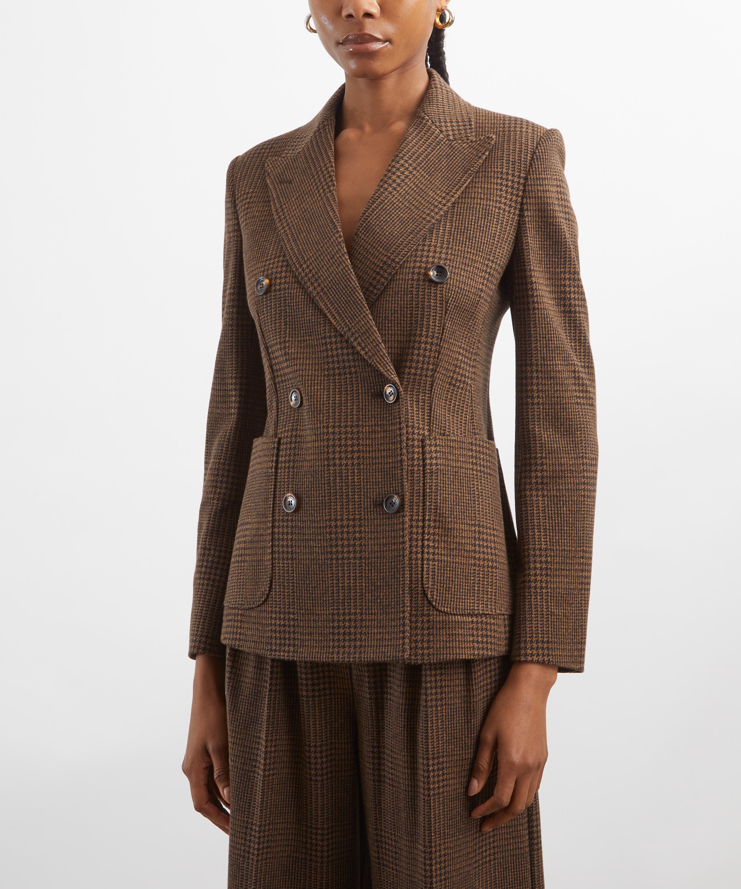 Max Mara - Zulma Patterned Wool-Blend Jersey Blazer image number 2