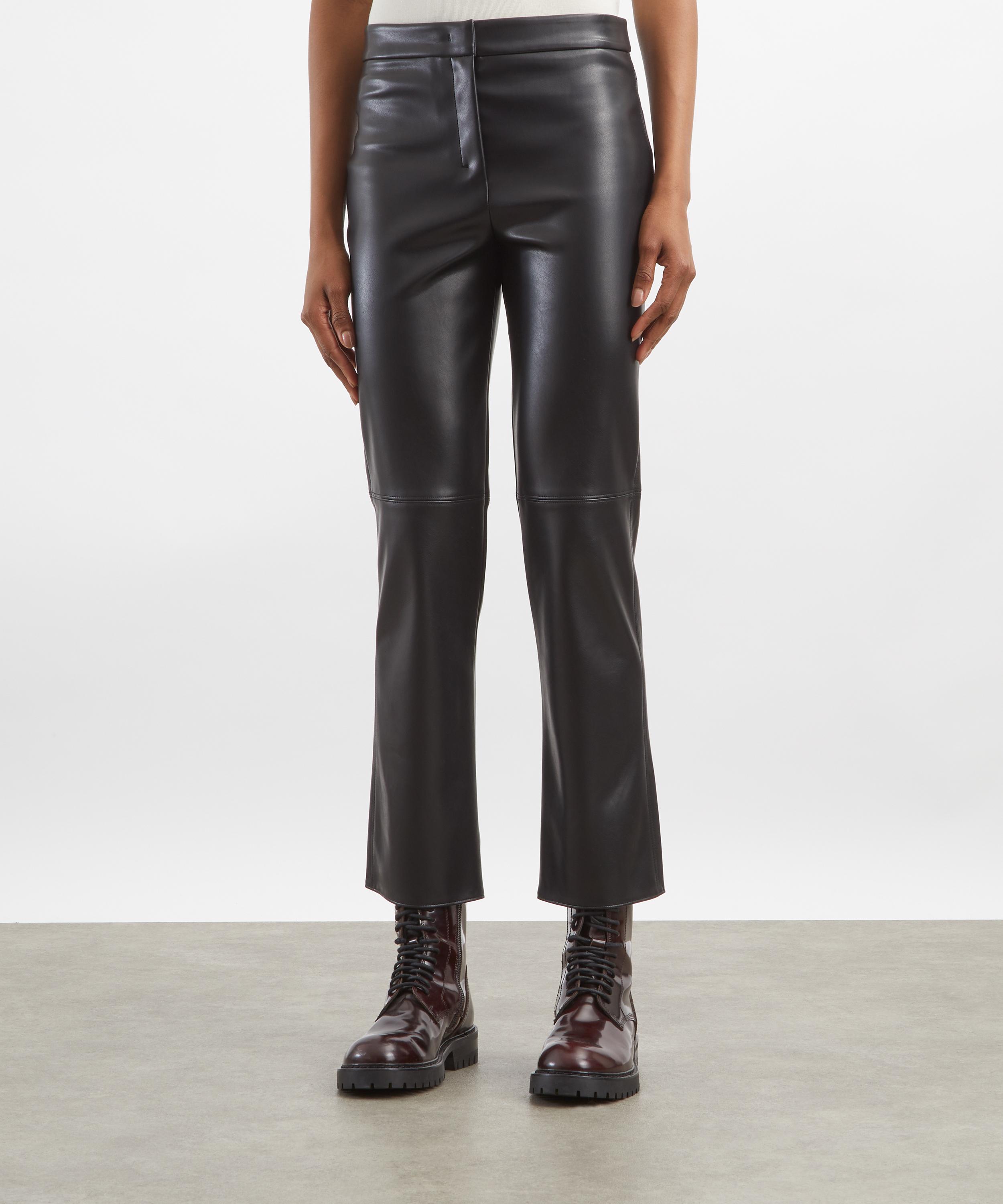 S Max Mara - Black Coated Slim-Fit Trousers image number 2