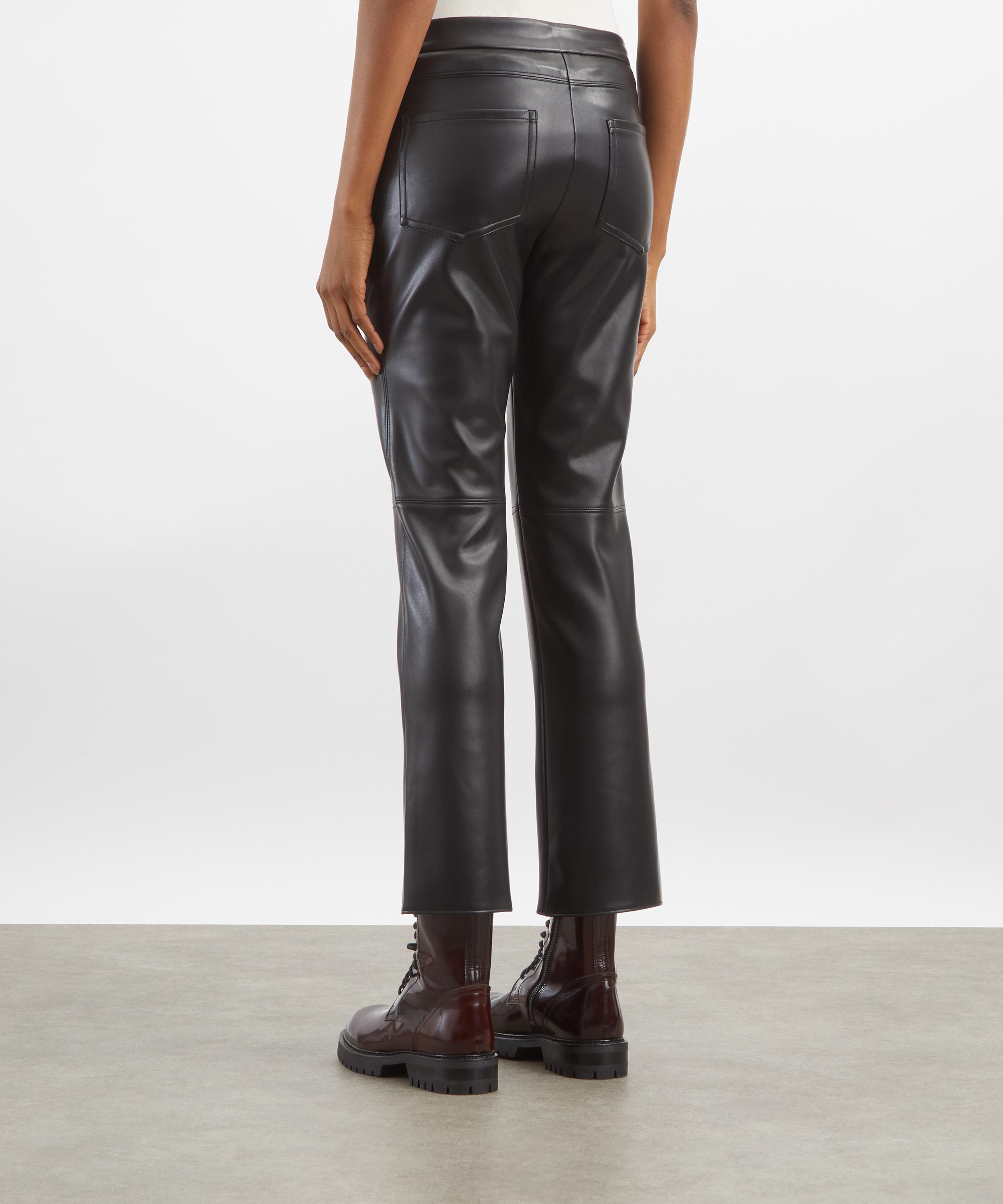 S Max Mara - Black Coated Slim-Fit Trousers image number 3