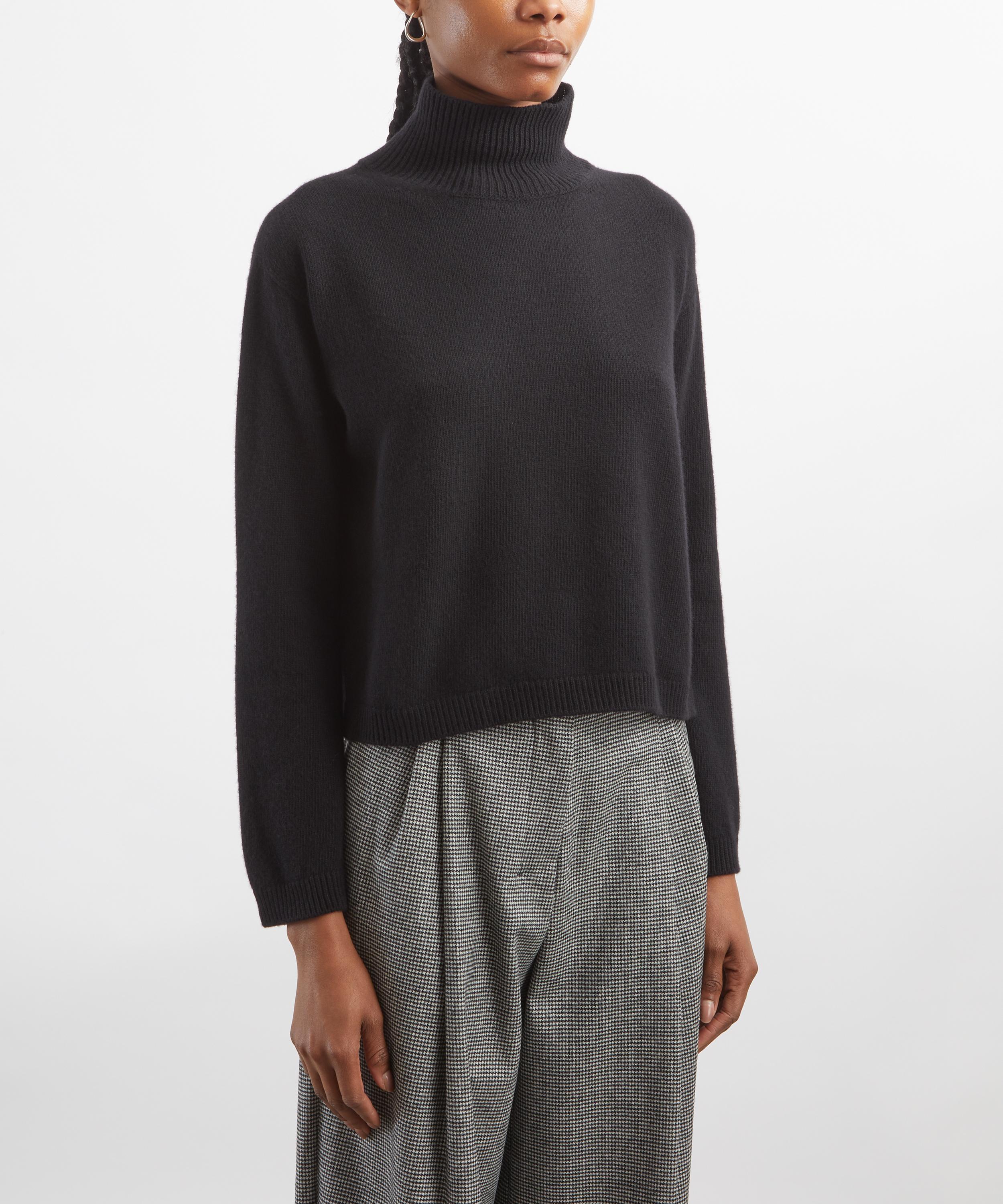 S Max Mara - Matteo Wool-Cashmere Cropped Polo-Neck Jumper image number 2