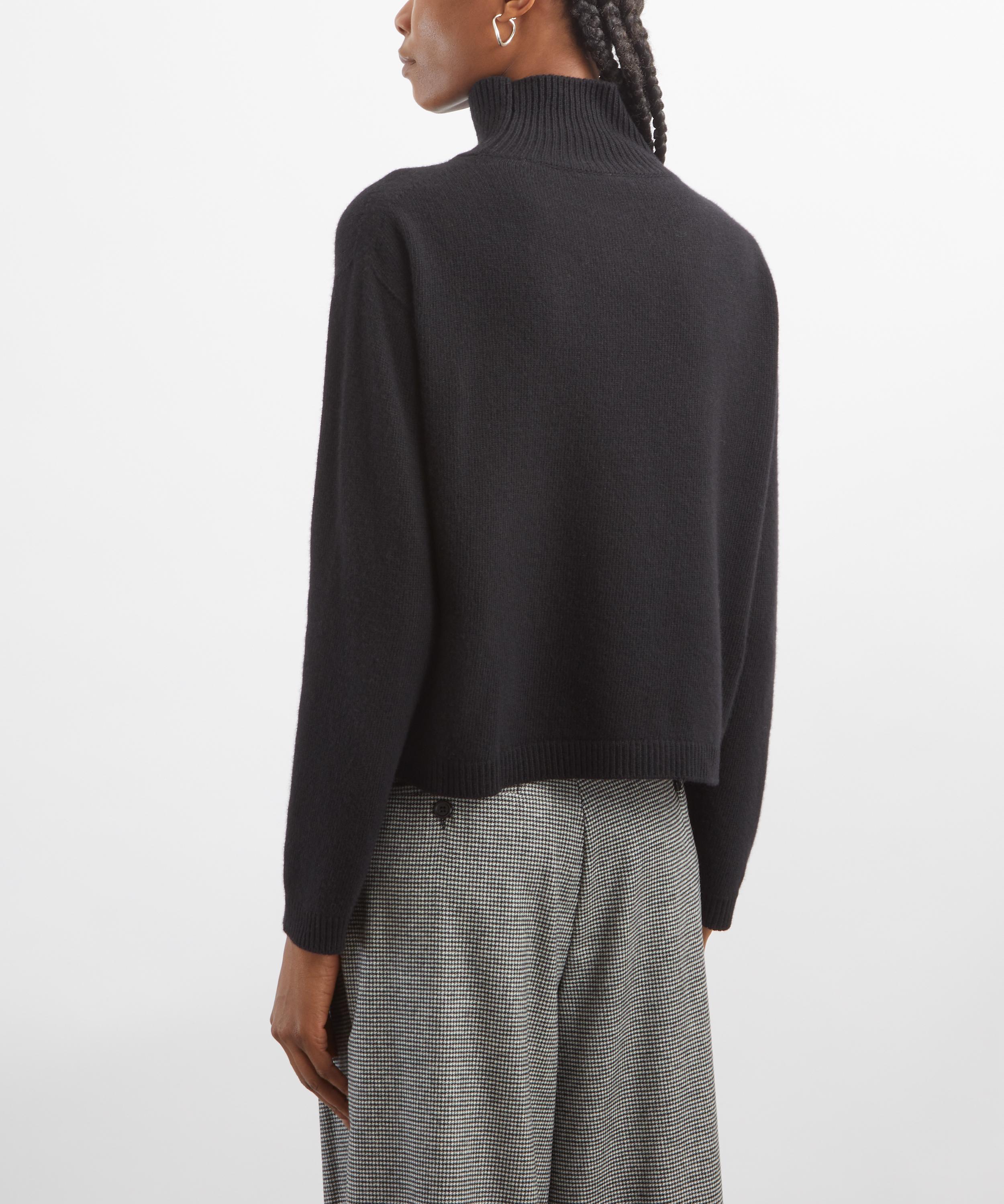 S Max Mara - Matteo Wool-Cashmere Cropped Polo-Neck Jumper image number 3