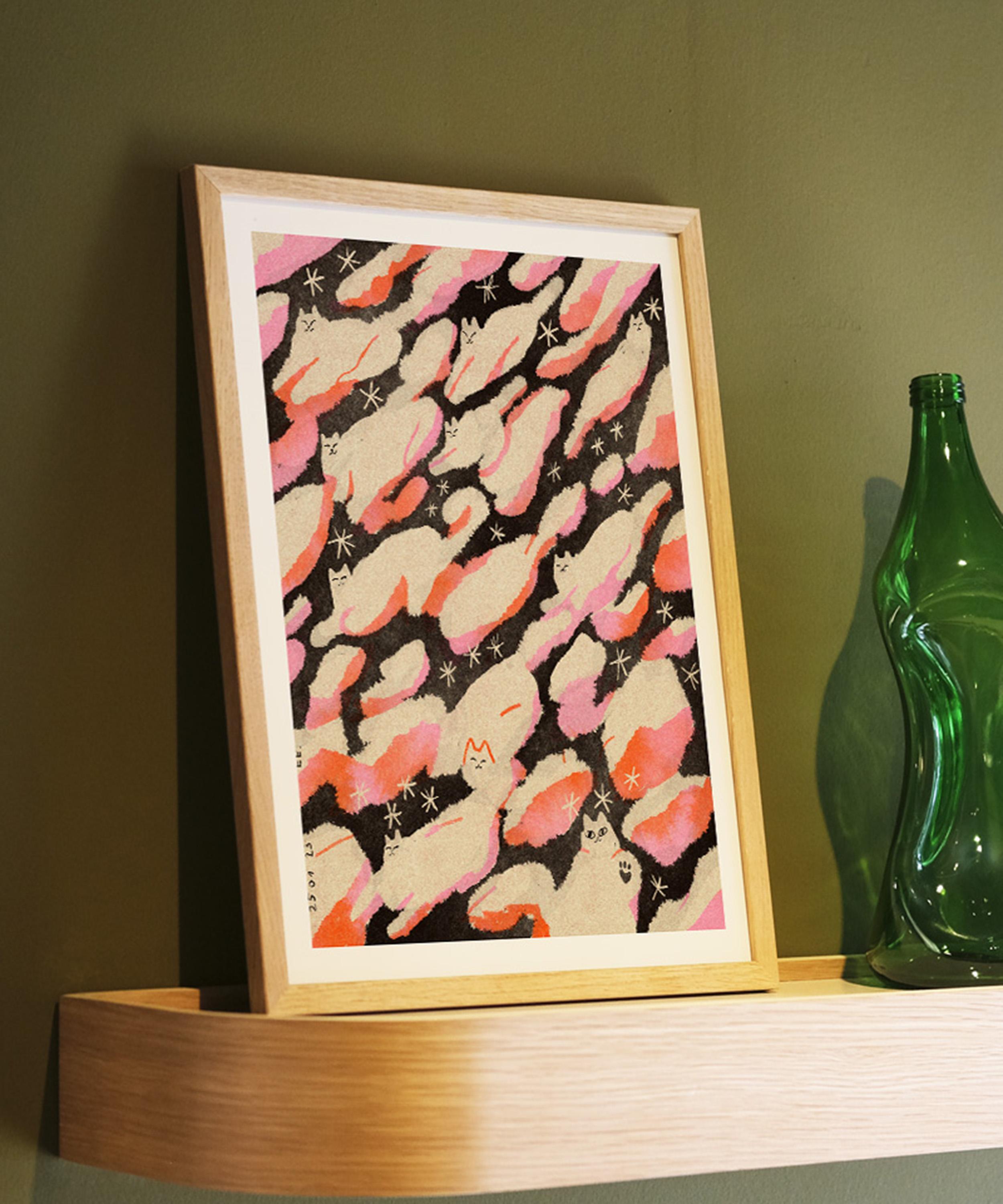 PSTR Studio - Enikő Eged Flurry Cat Cloud Framed Print image number 1