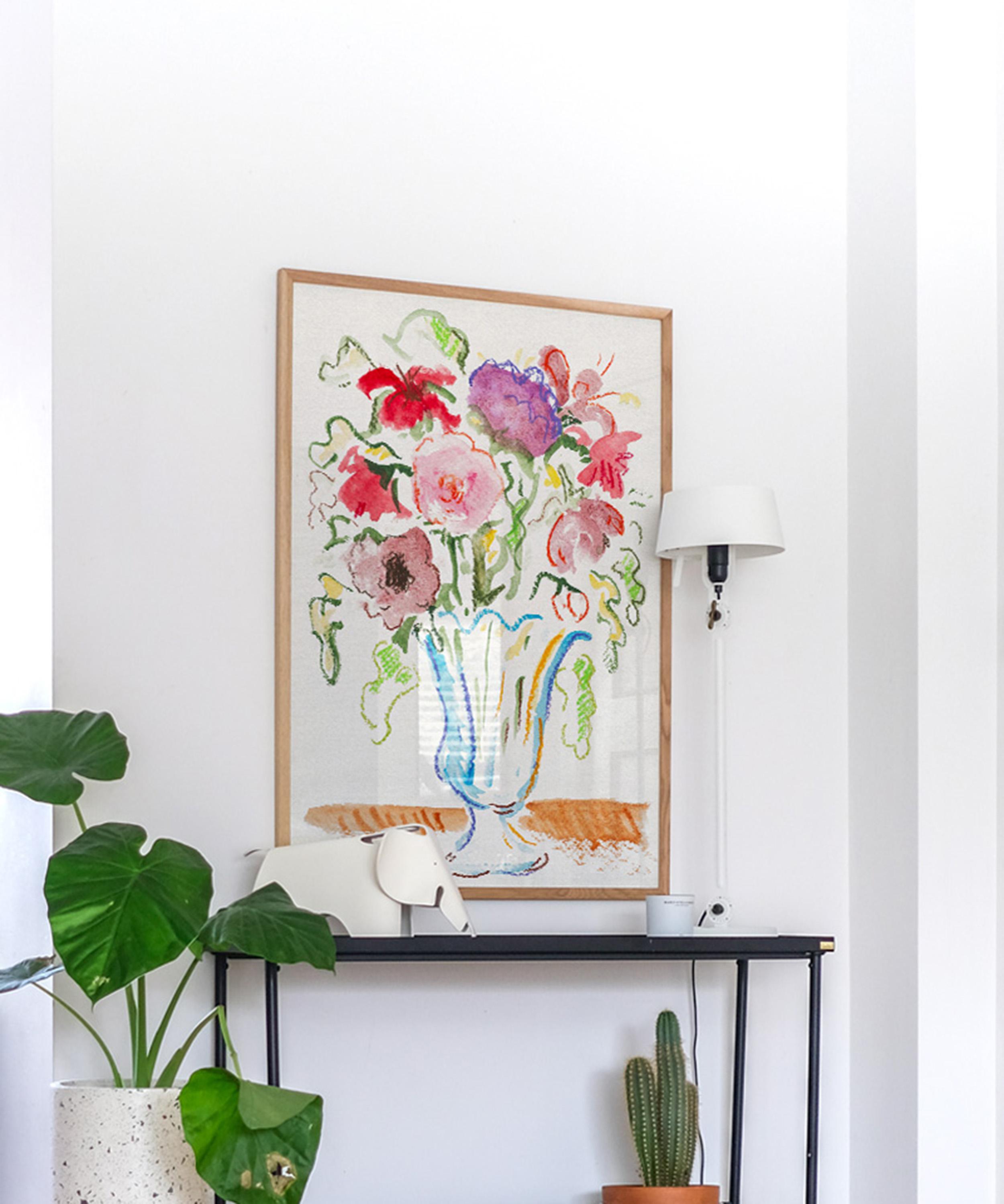 PSTR Studio - Robert Möllard Bouquet in Crystal Vase Framed Print image number 1