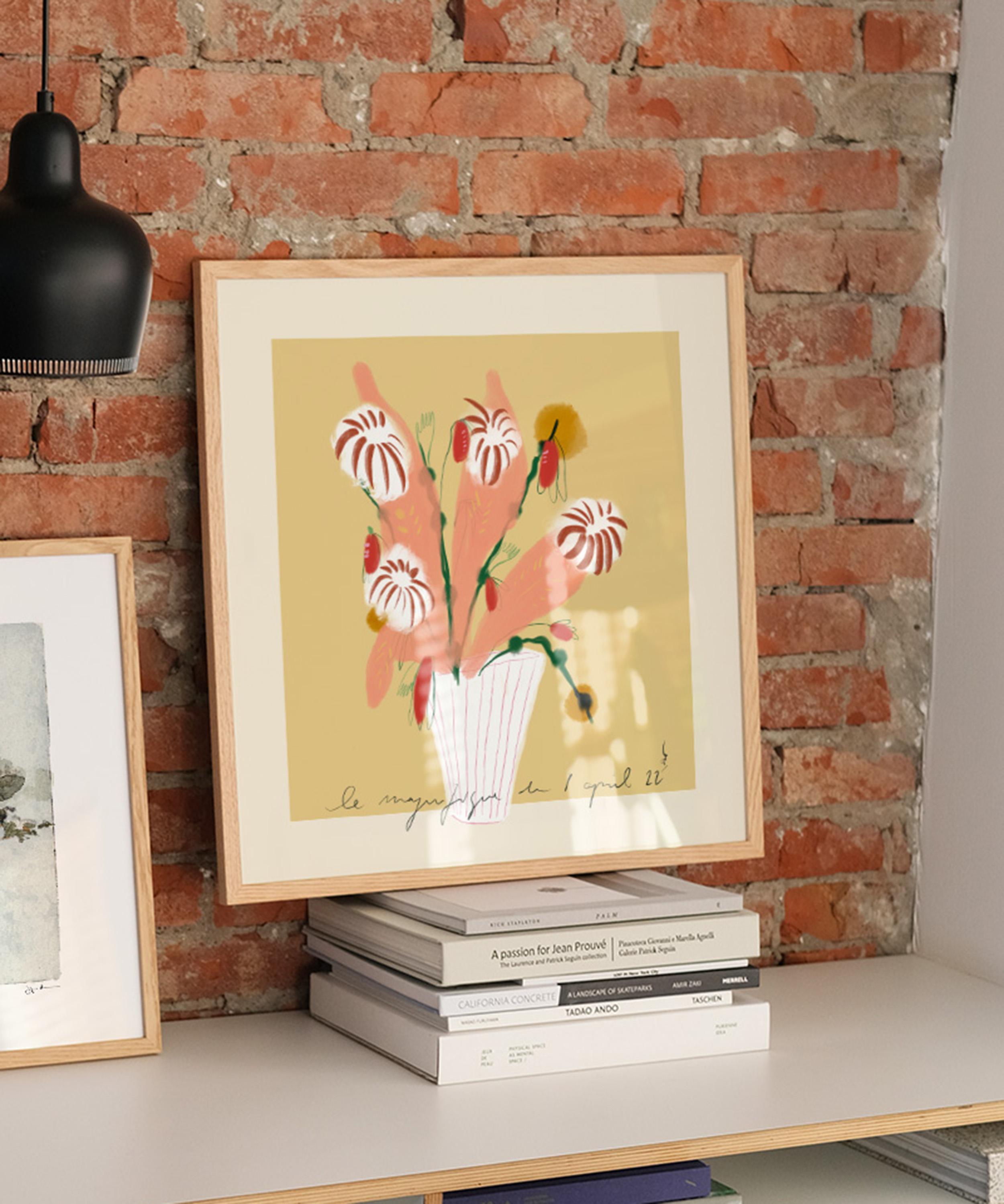 PSTR Studio - Das Rotes Rabbit Flowers Framed Print image number 2