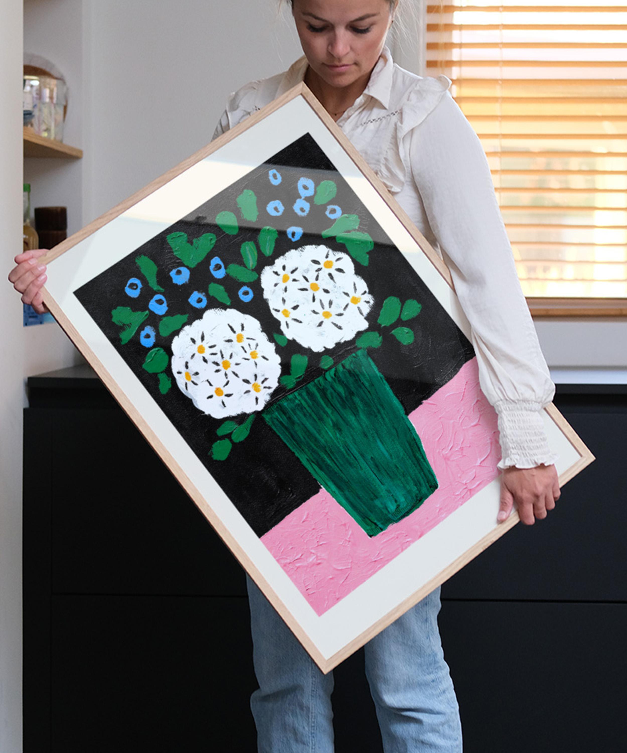 PSTR Studio - Madelen Möllard Bouquet in Green Vase Framed Print image number 2