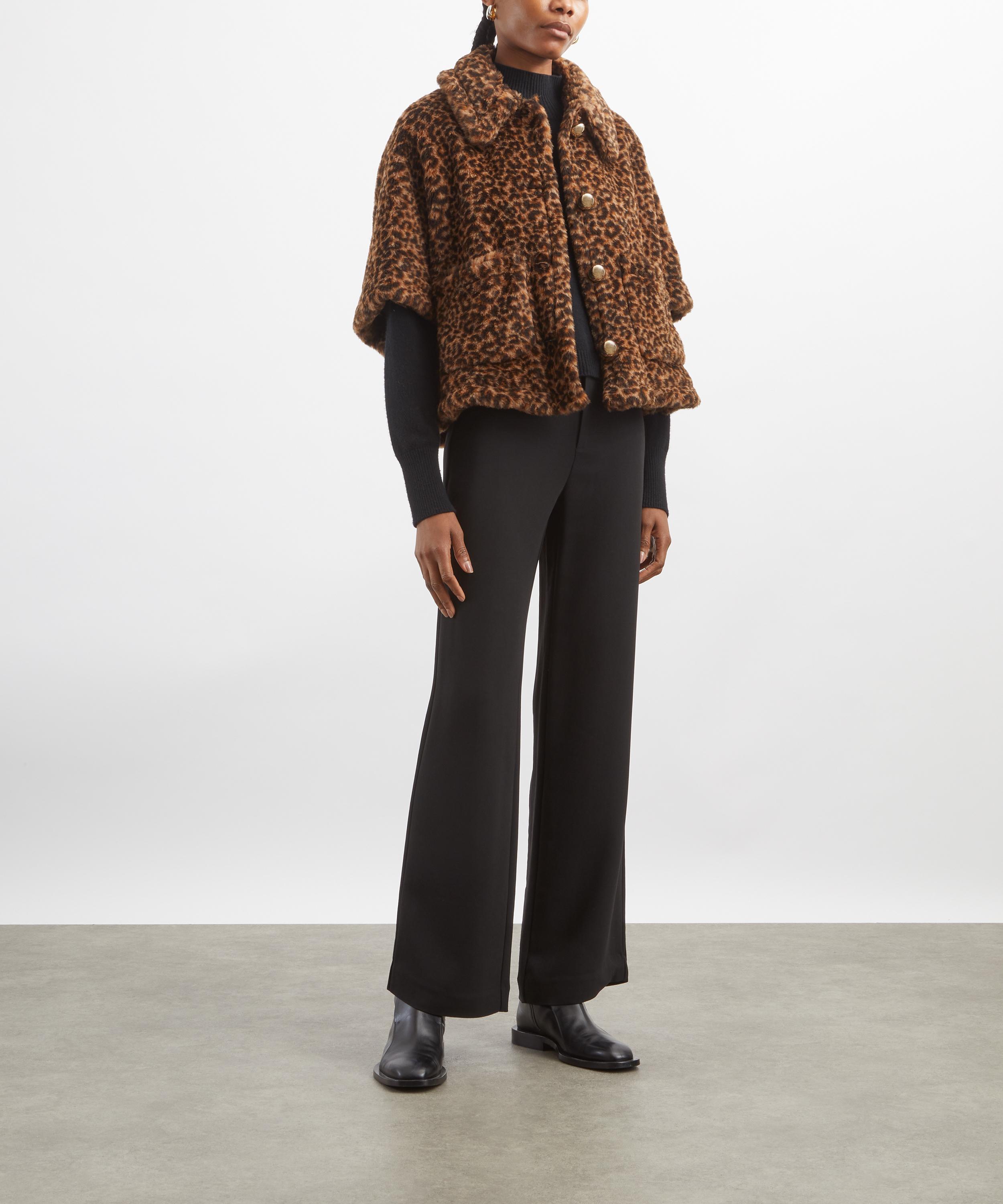 Max Mara - Titty Alpaca-Wool Teddy Spotted Jacquard Cape image number 1