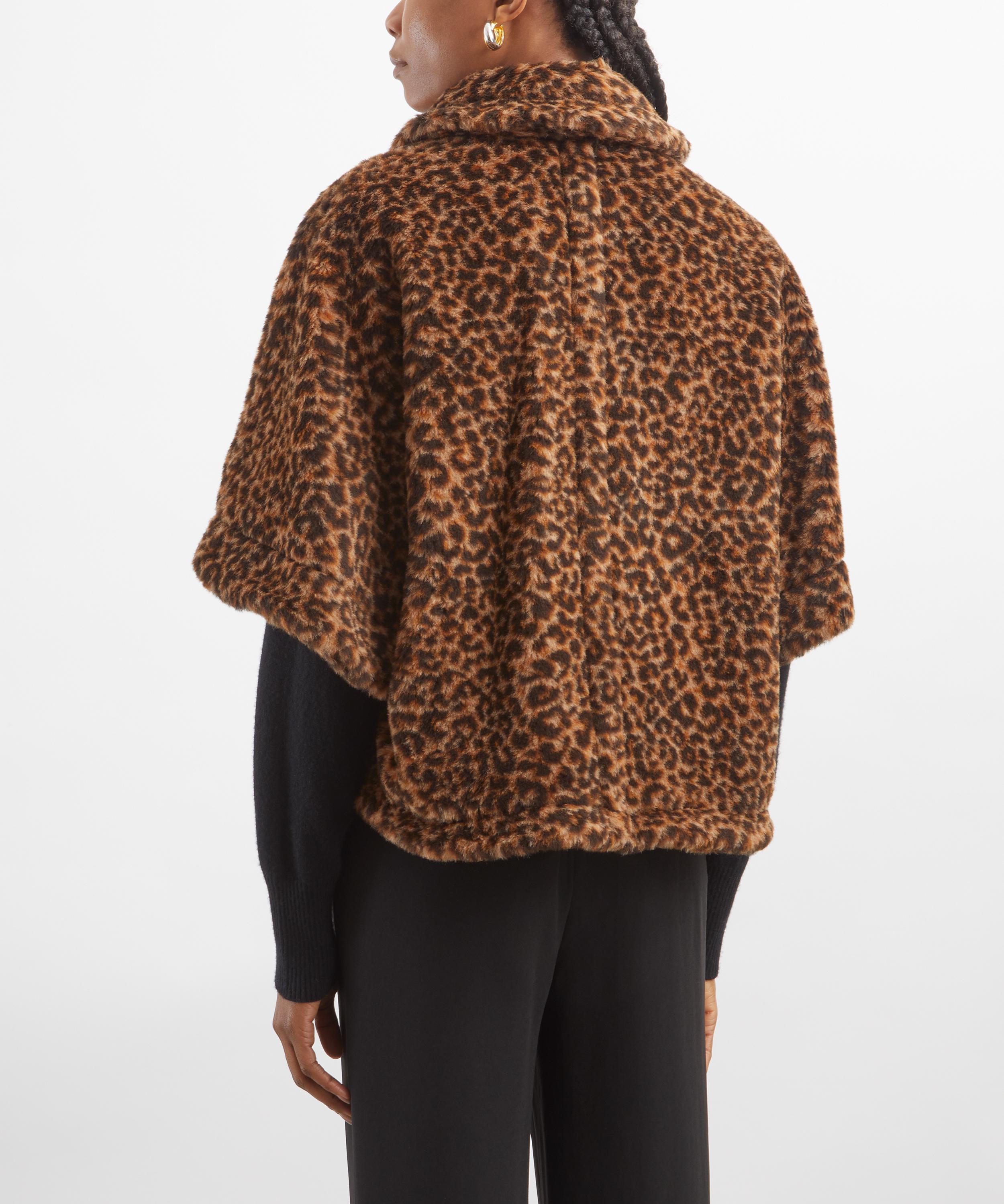 Max Mara - Titty Alpaca-Wool Teddy Spotted Jacquard Cape image number 3