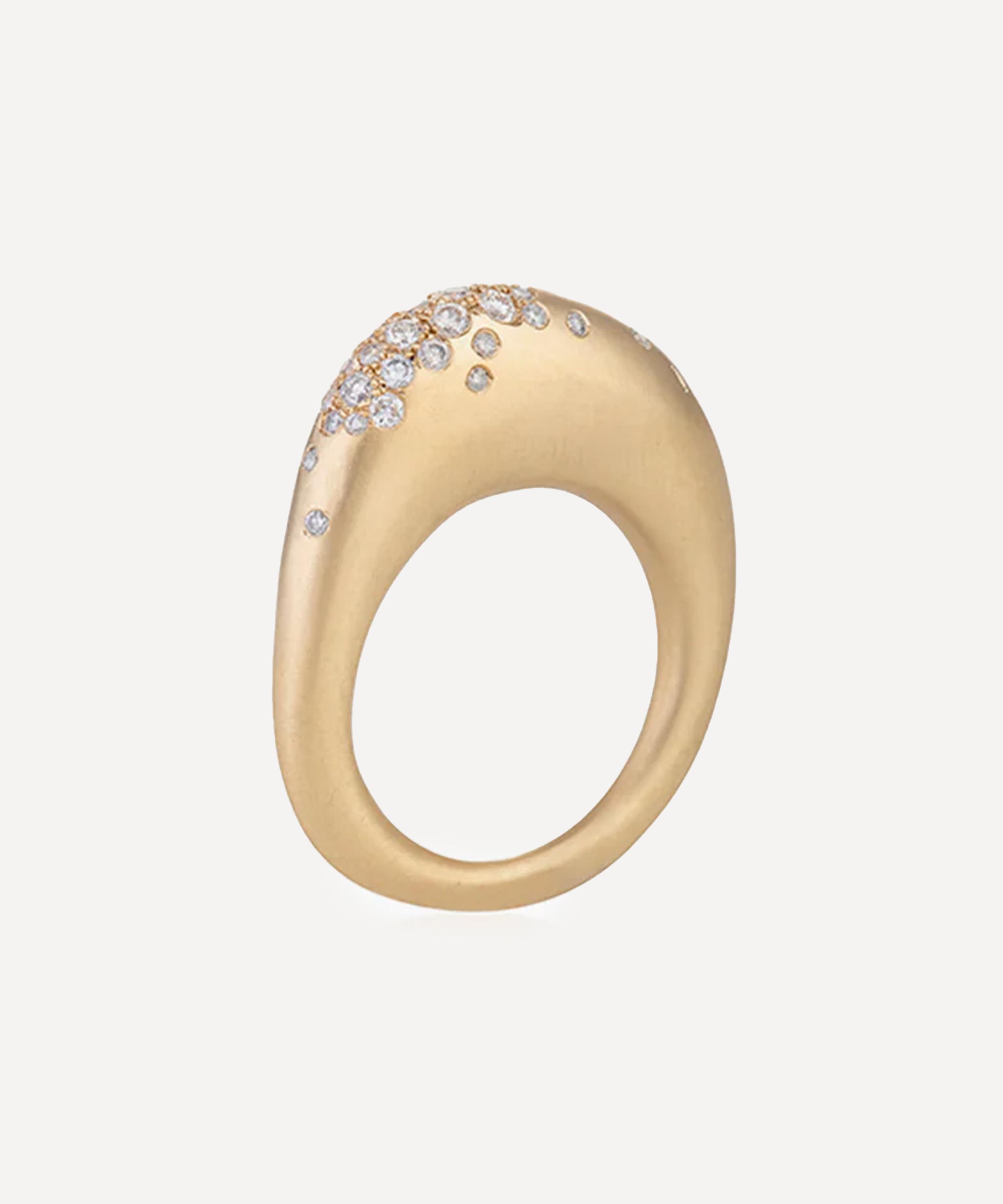 Nada Ghazal - 18ct Gold Urban Winter Thin Ring image number 0