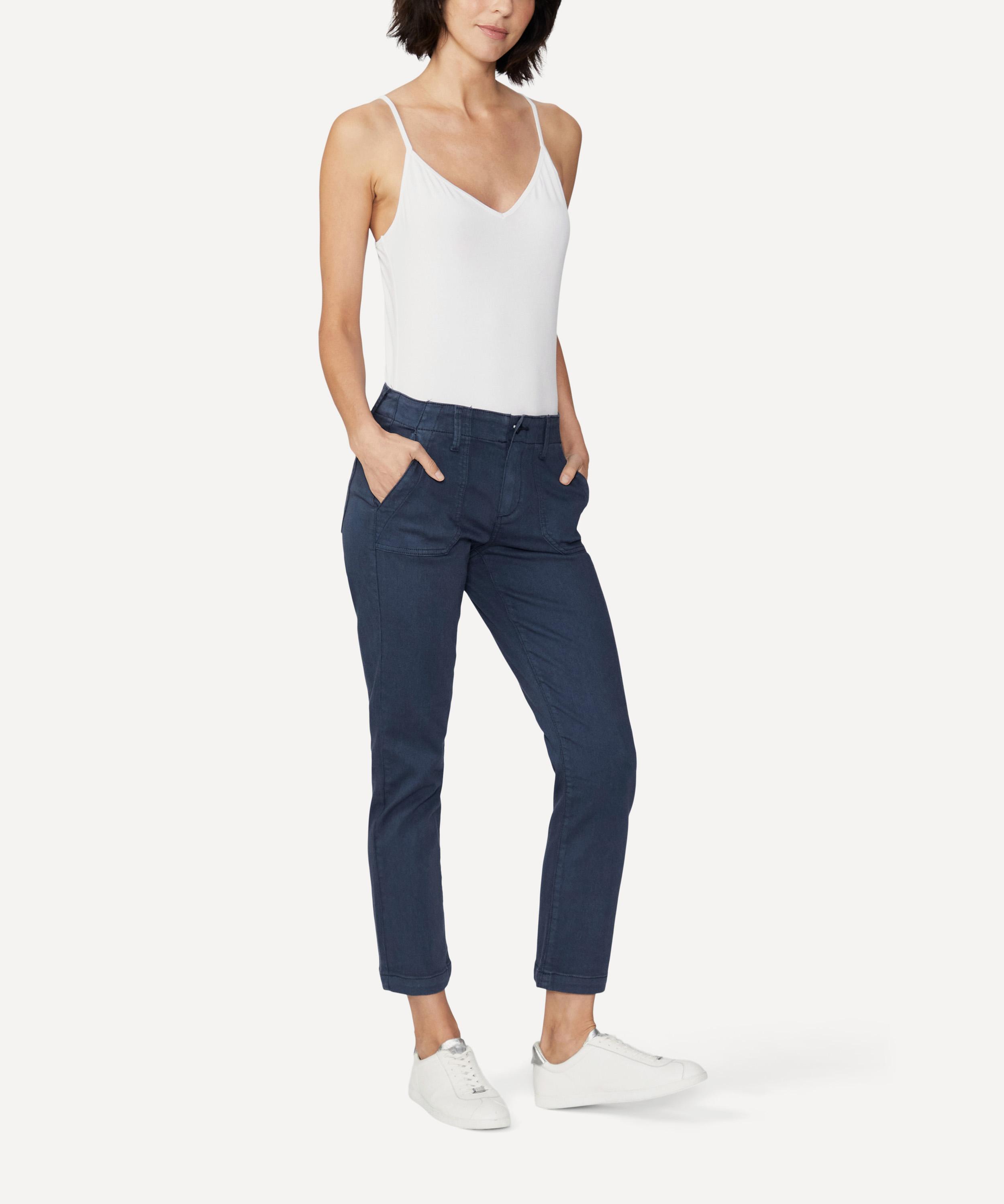 Paige - Mayslie Straight Ankle Trousers in Vintage Navy Haze image number 1