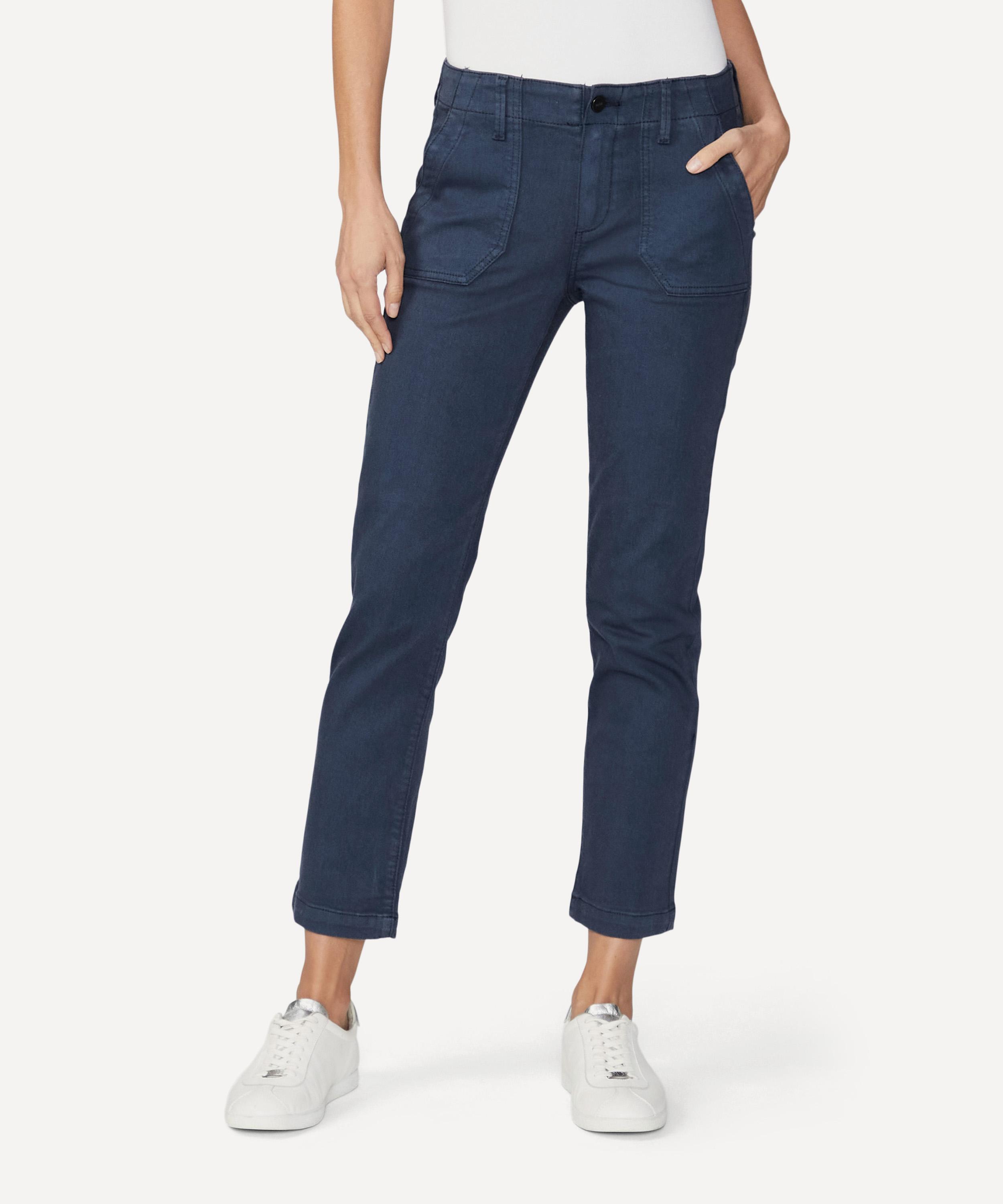 Paige - Mayslie Straight Ankle Trousers in Vintage Navy Haze image number 2