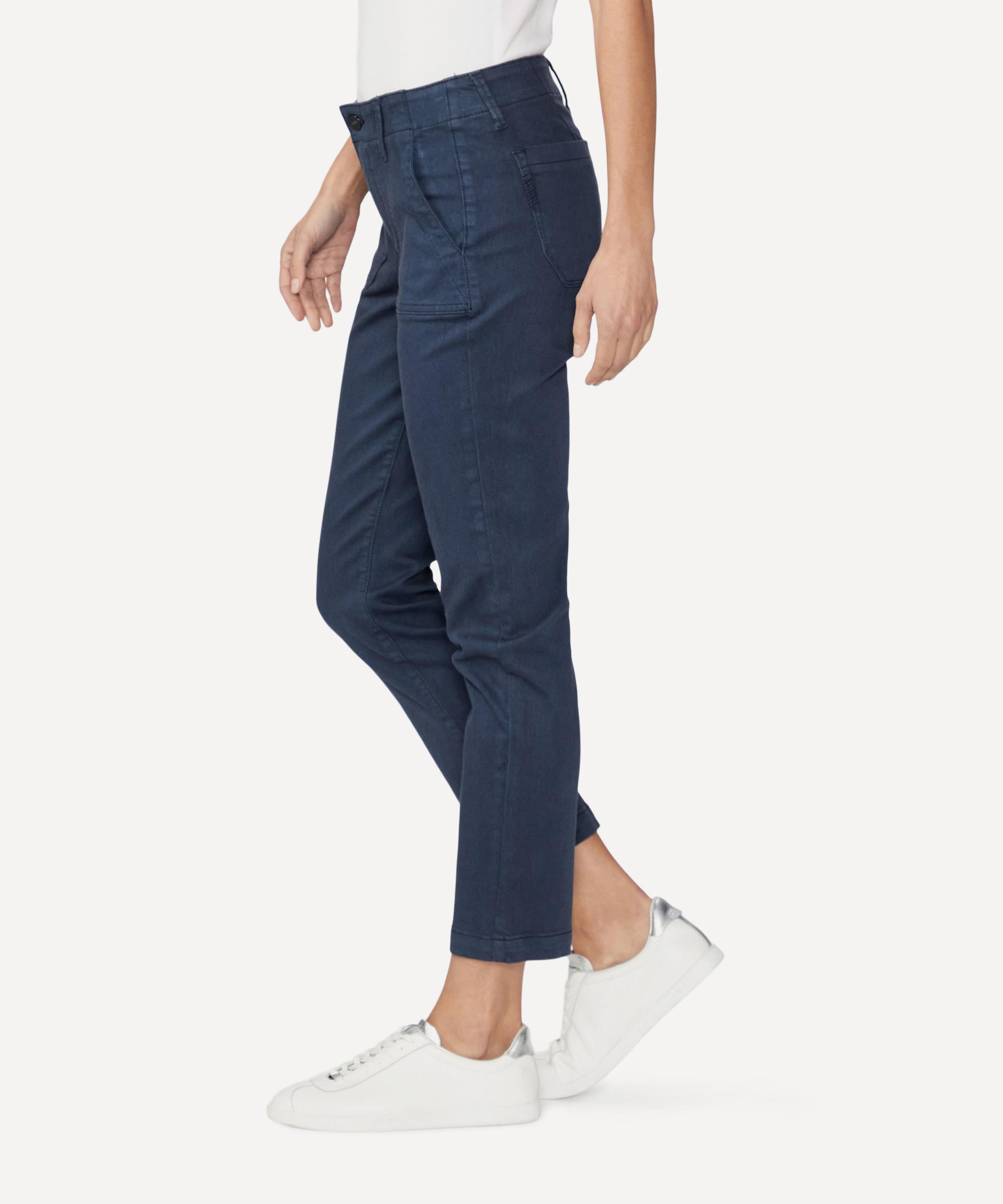 Paige - Mayslie Straight Ankle Trousers in Vintage Navy Haze image number 3