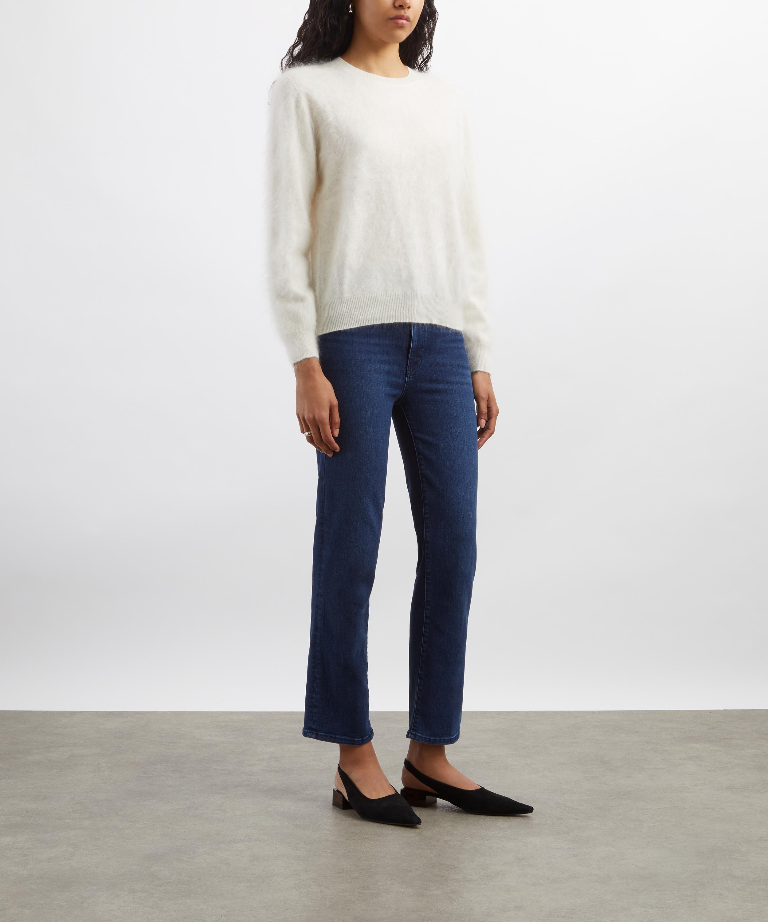 Jumper 1234 - Cream Brushed Cashmere Crew Jumper image number 1