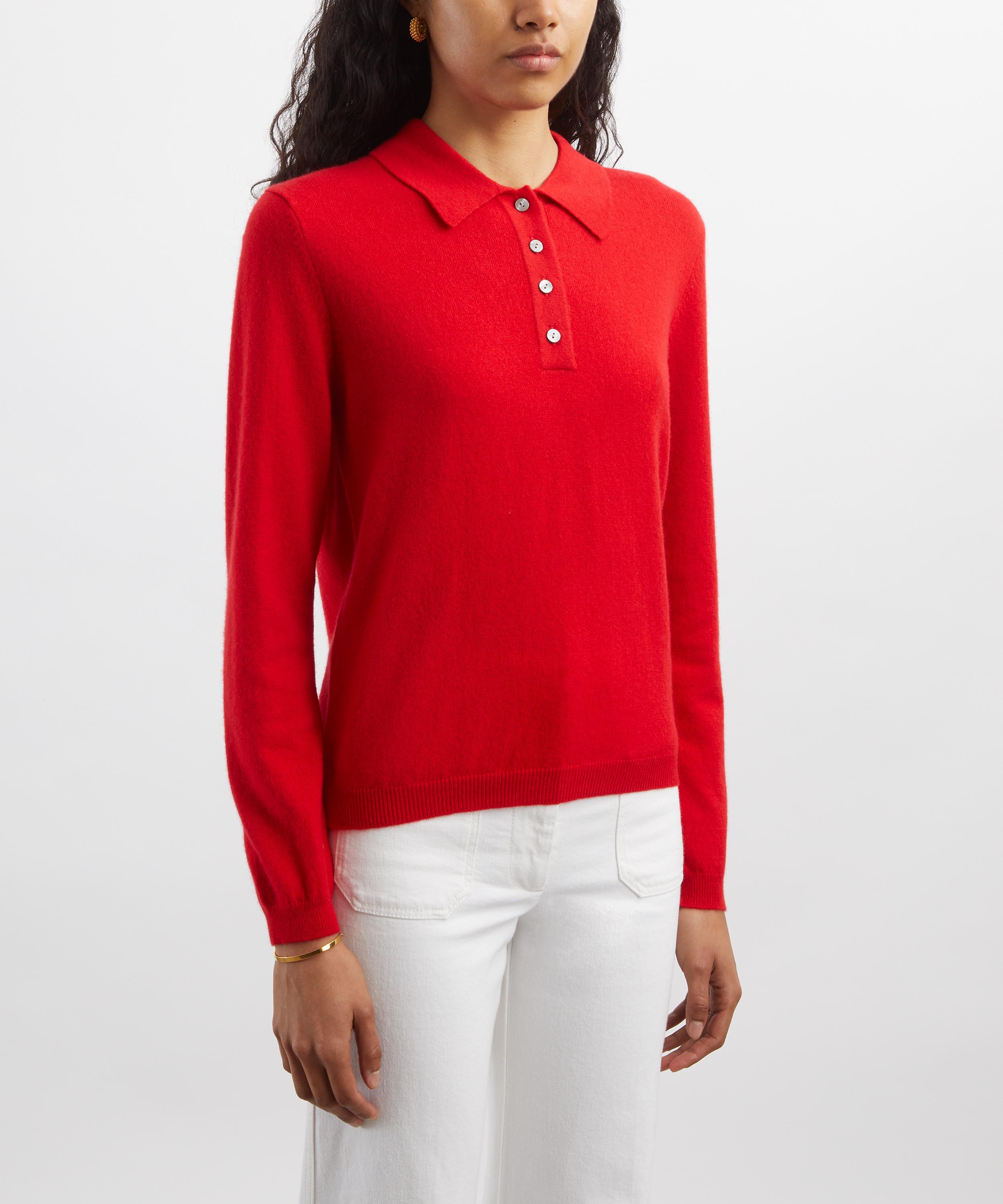 Jumper 1234 - Red Cashmere Polo image number 2