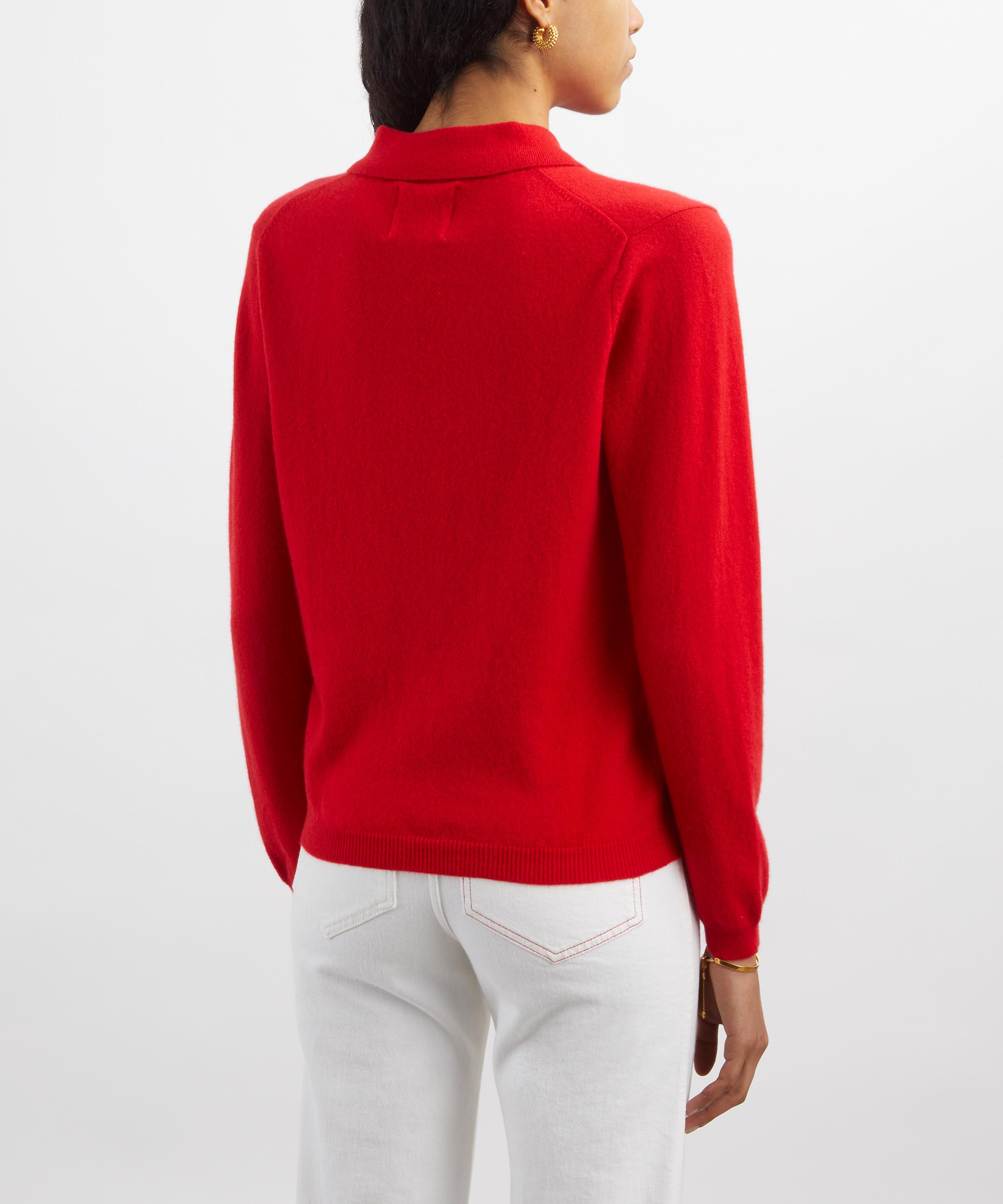 Jumper 1234 - Red Cashmere Polo image number 3