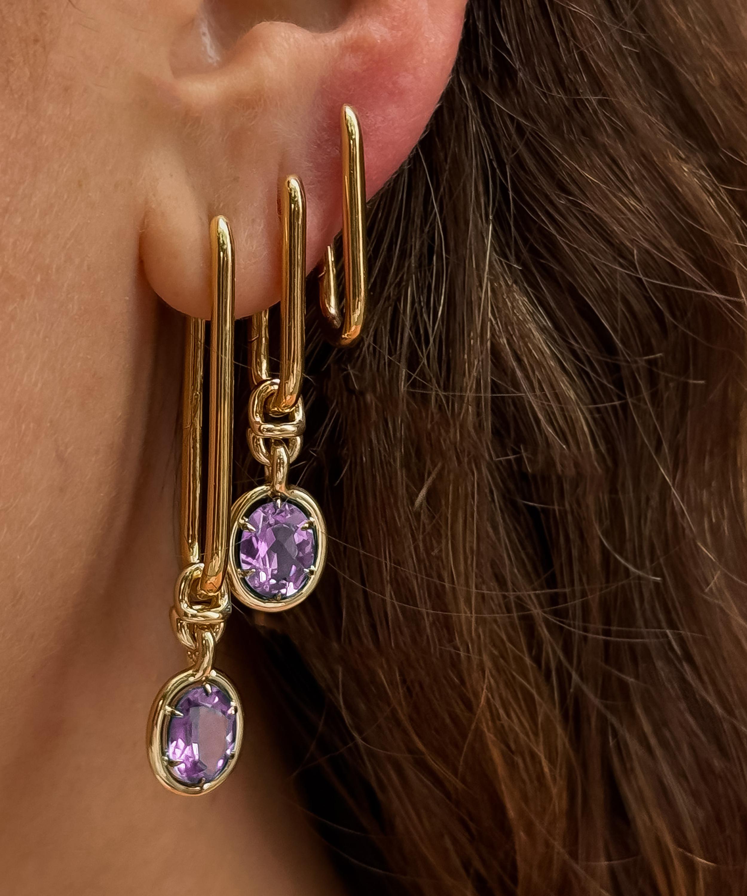 Annoushka - 14ct Gold Amethyst Earring Drops image number 1