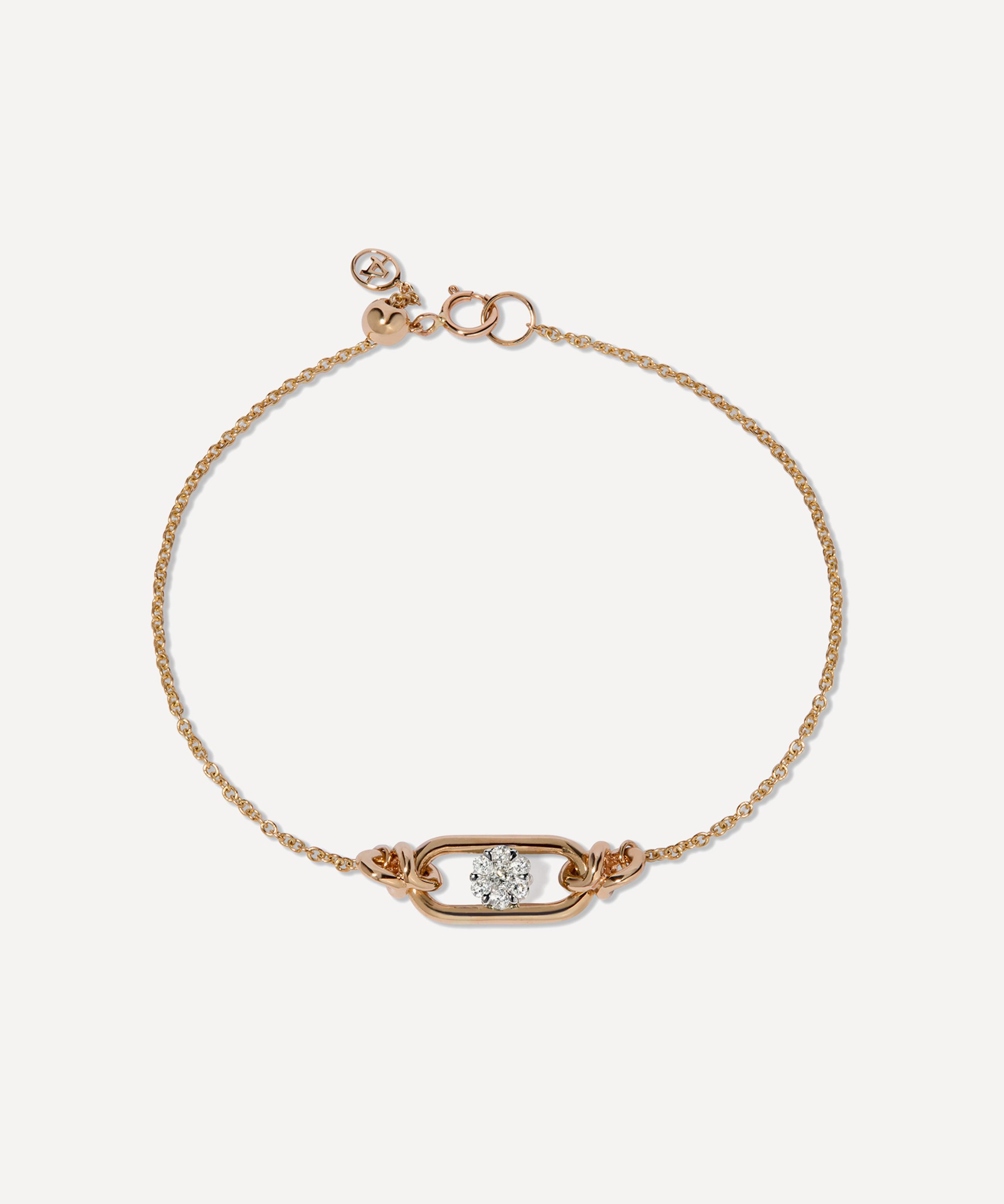Annoushka - 14ct Gold Gem Set Diamond April Birthstone Bracelet image number 0