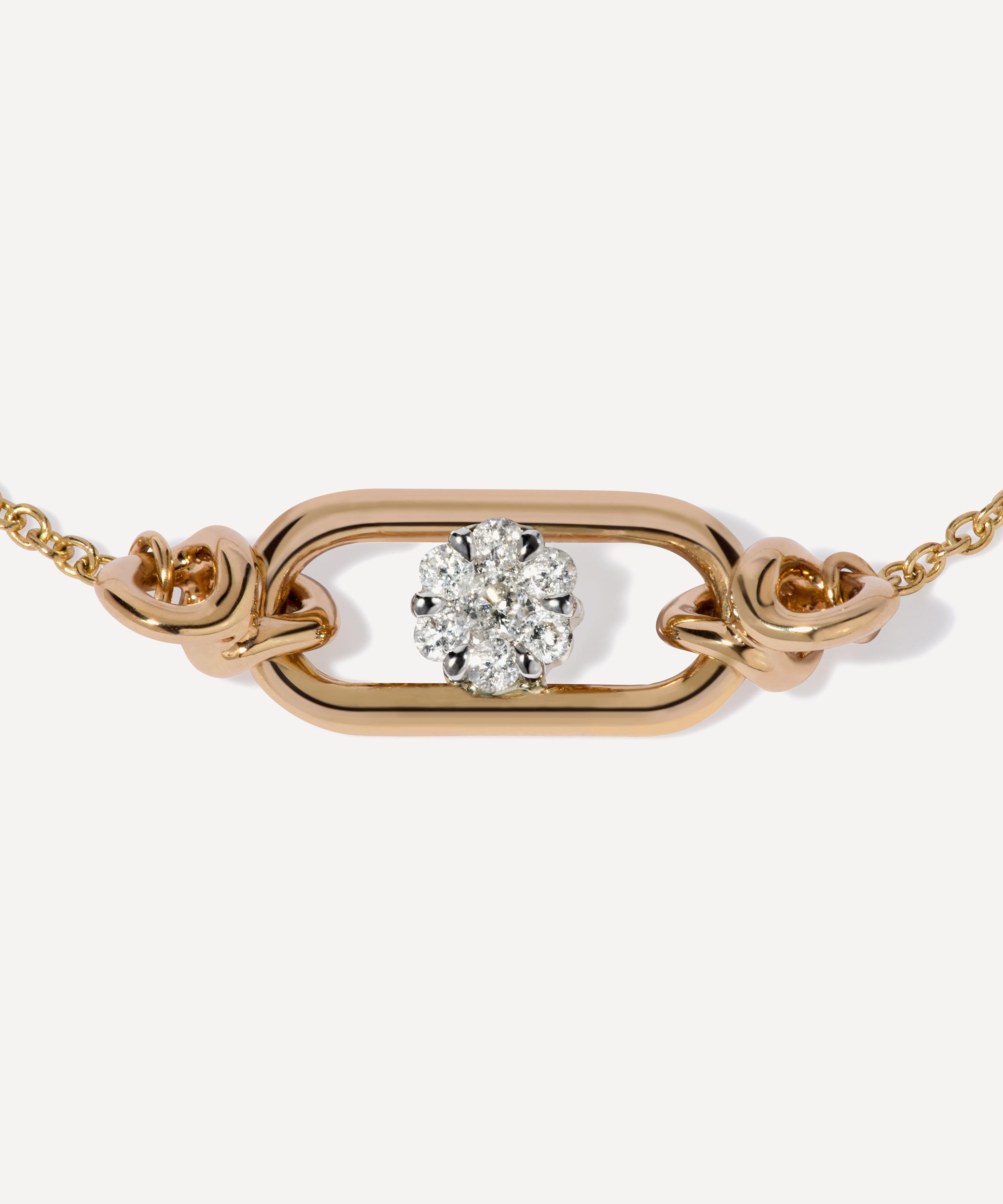 Annoushka - 14ct Gold Gem Set Diamond April Birthstone Bracelet image number 1
