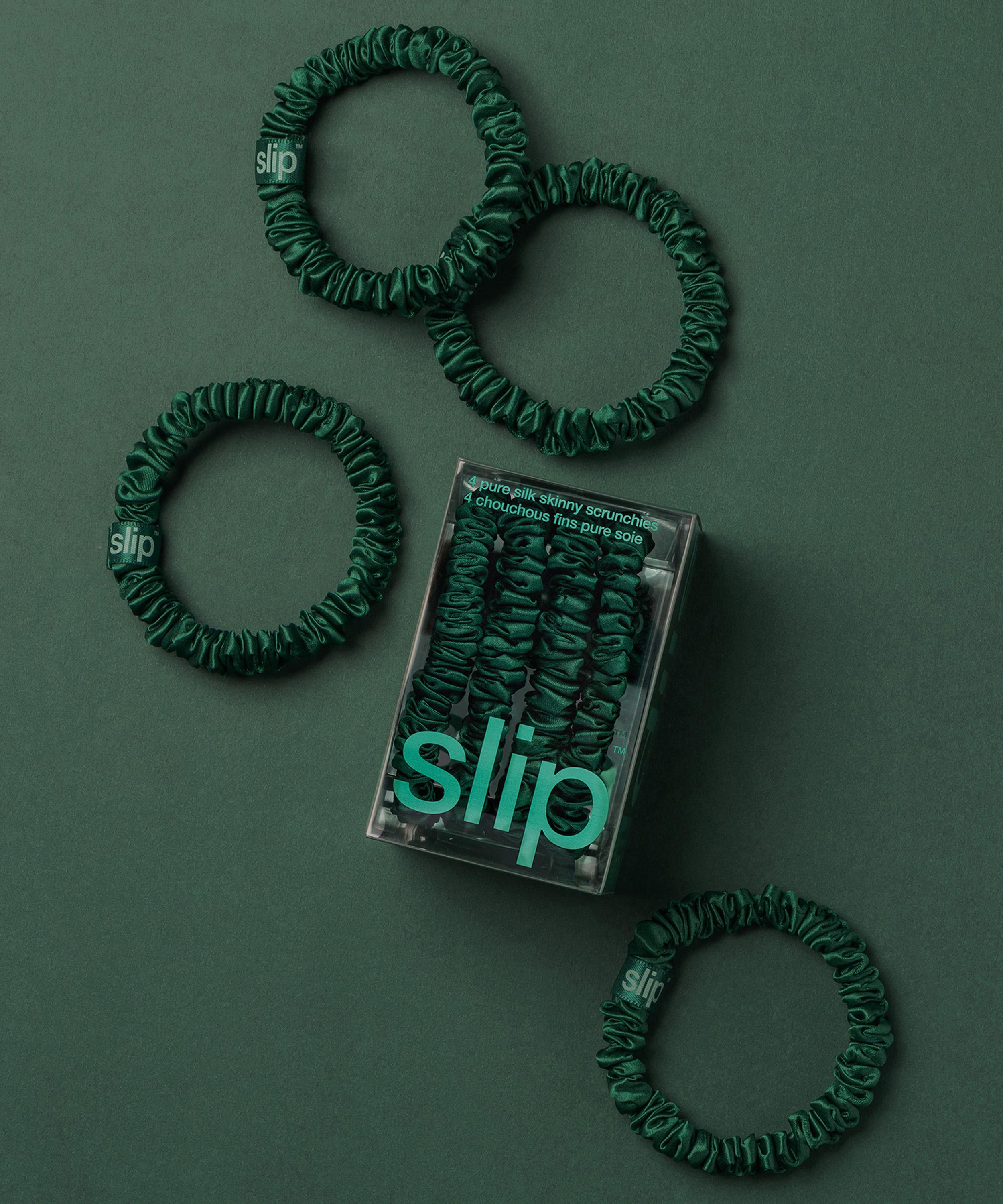 Slip - Forest Skinny Silk Scrunchies Pack of 4 image number 2