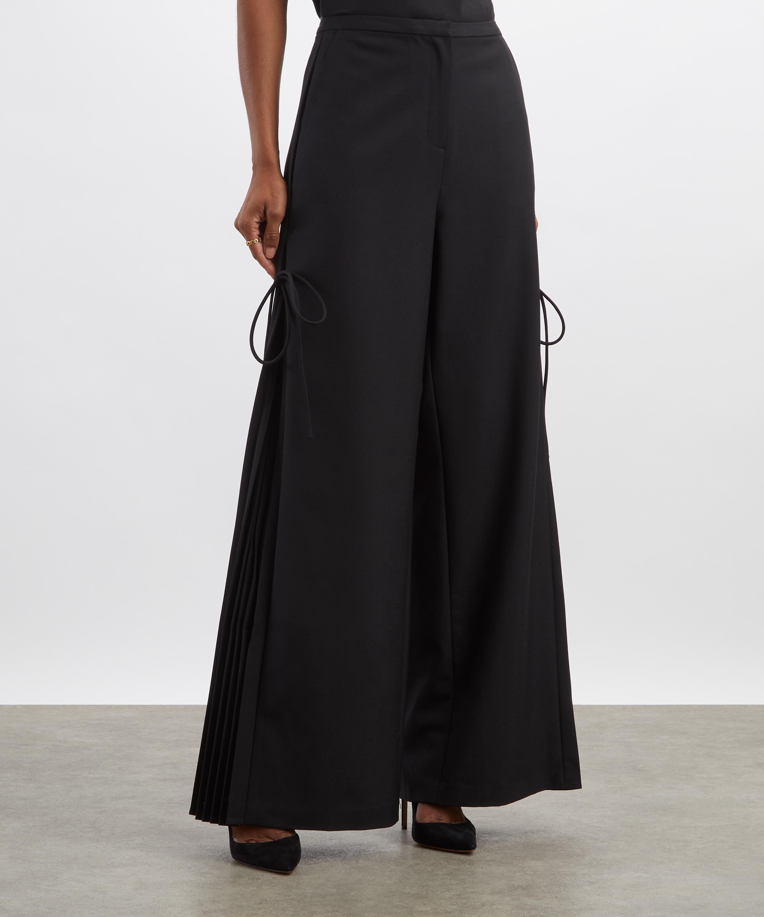 Clea - Carlos Side Tie Wide Leg Trousers image number 2