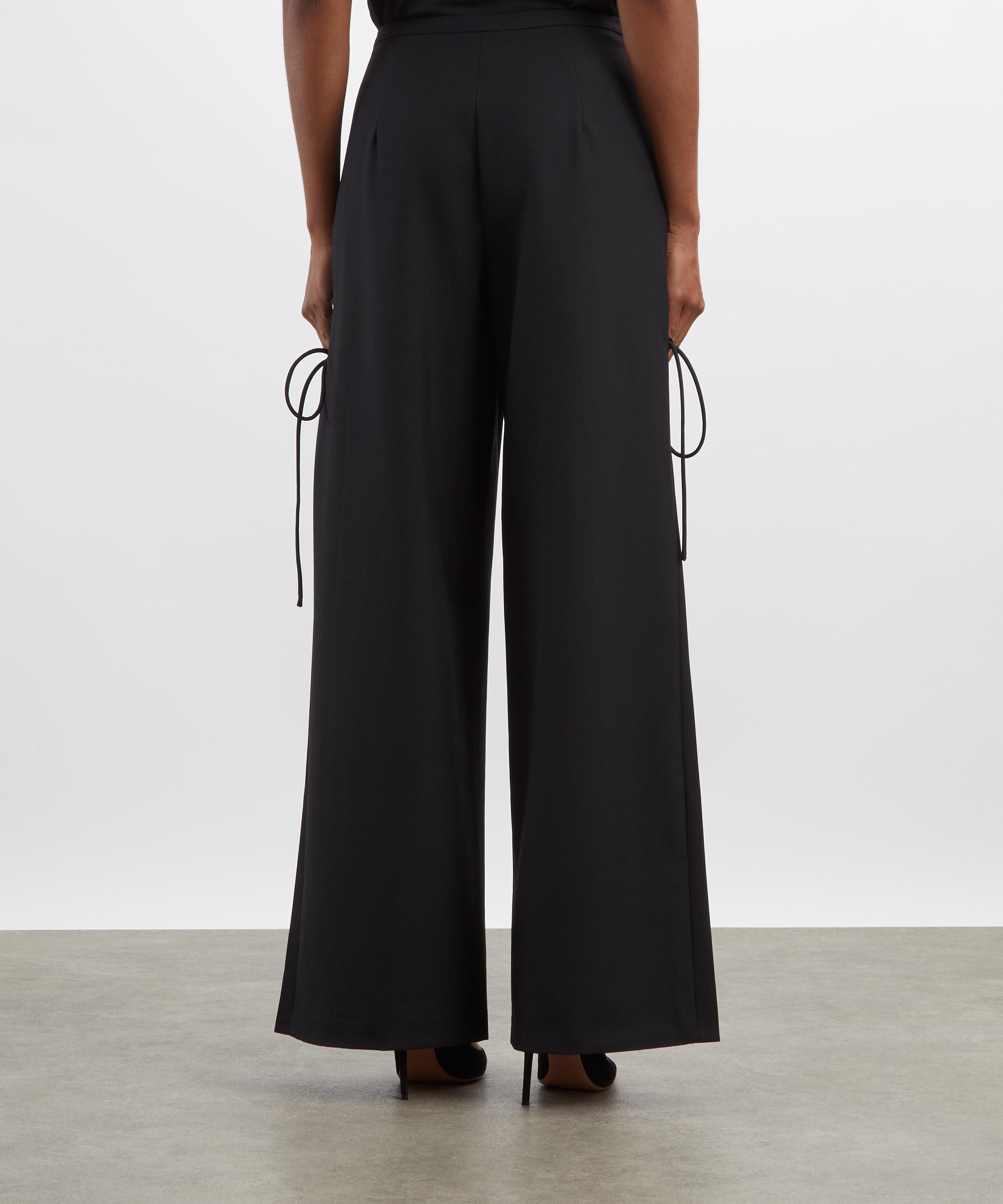 Clea - Carlos Side Tie Wide Leg Trousers image number 3