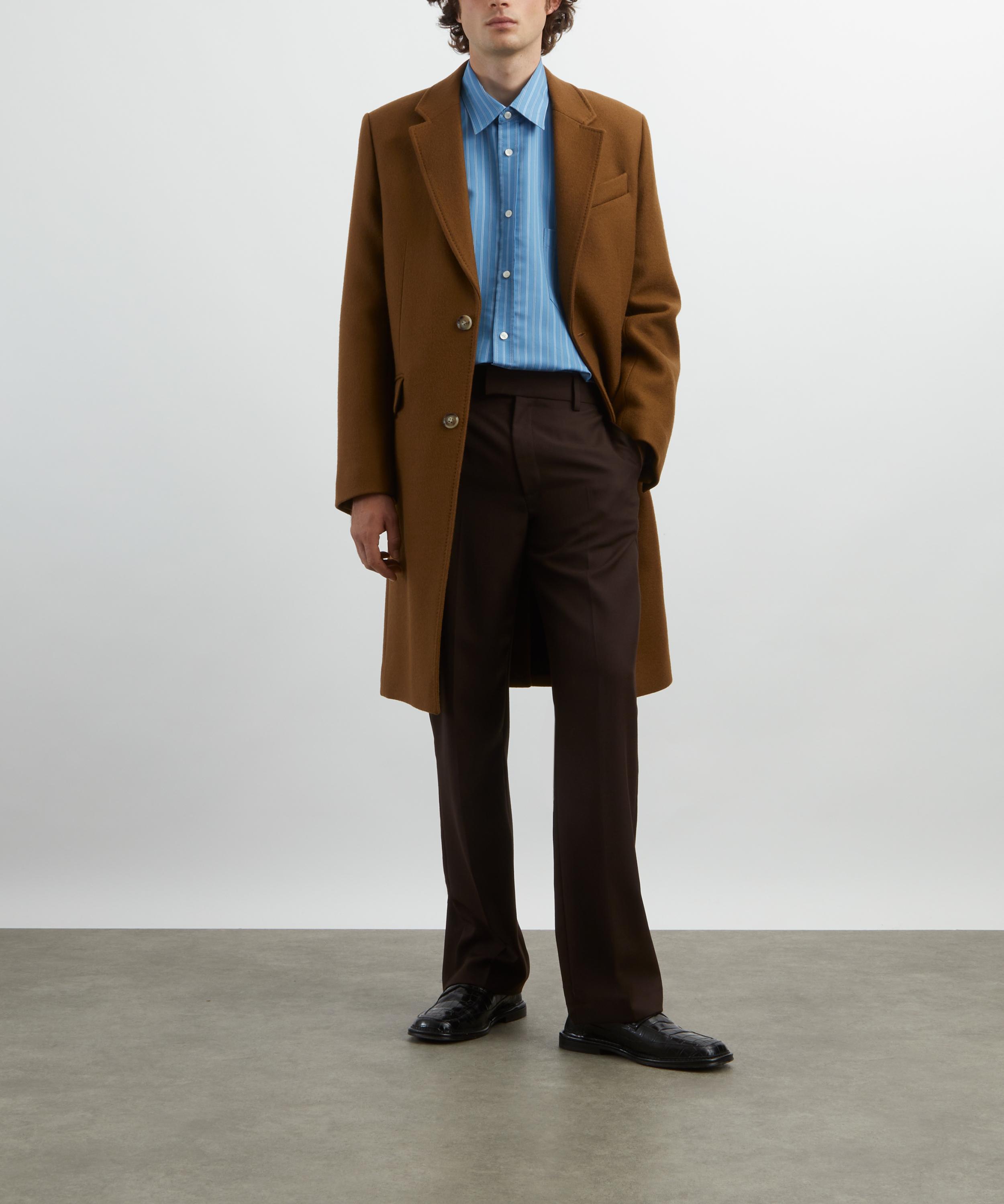 Ami - Hazelnut Single-Breasted Wool Coat image number 1