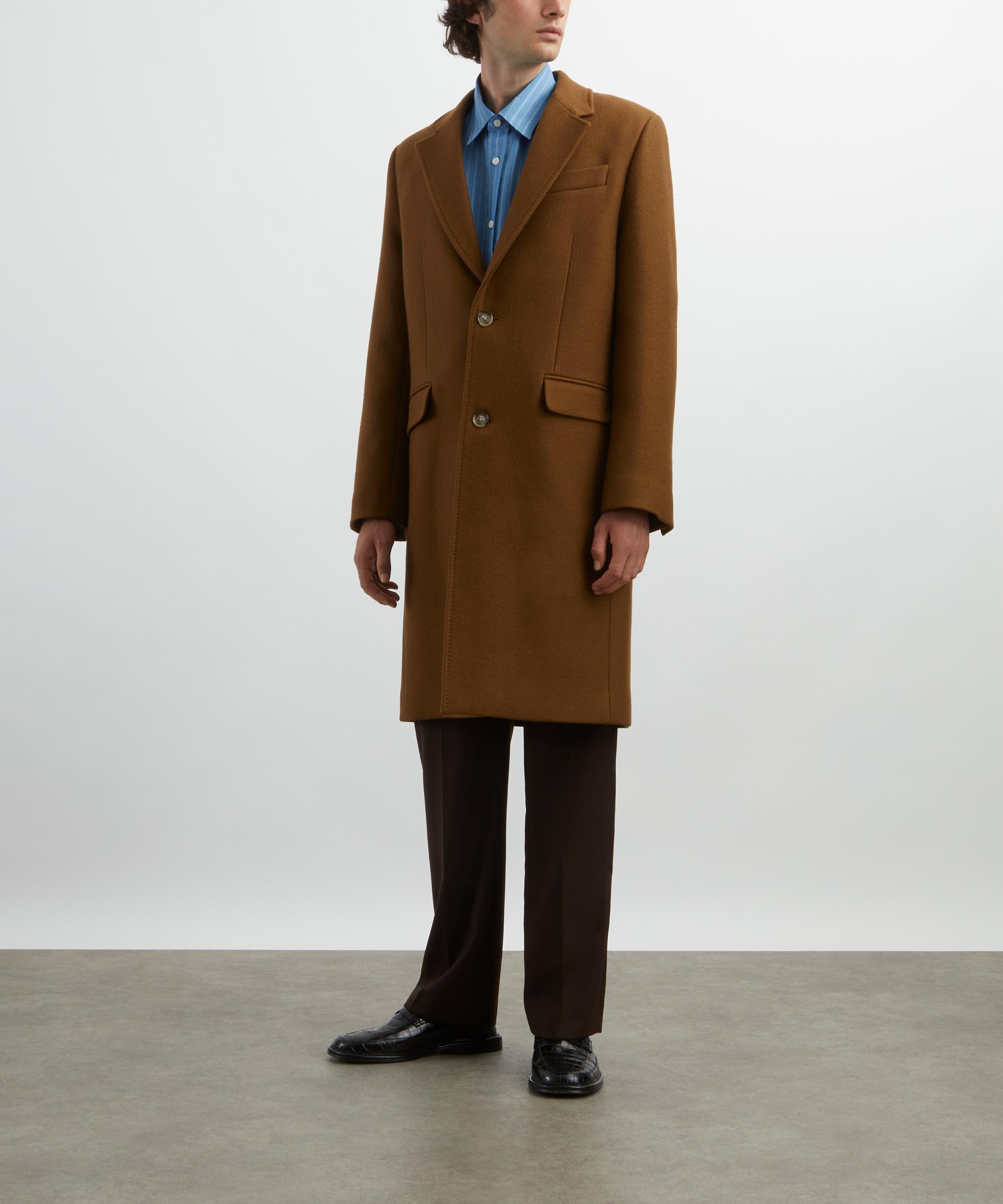 Ami - Hazelnut Single-Breasted Wool Coat image number 2