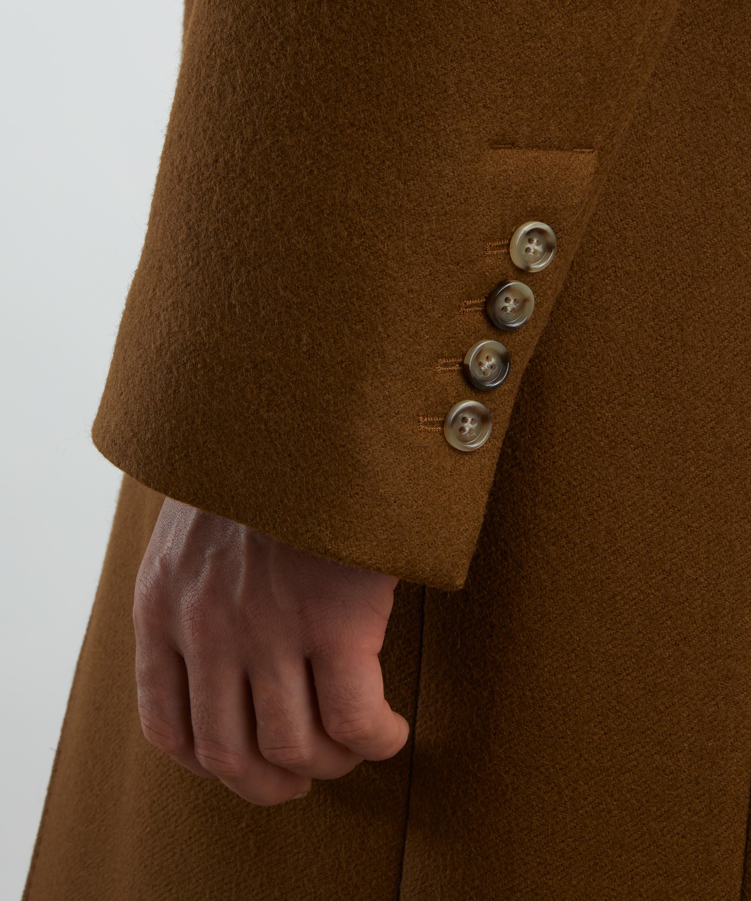 Ami - Hazelnut Single-Breasted Wool Coat image number 4