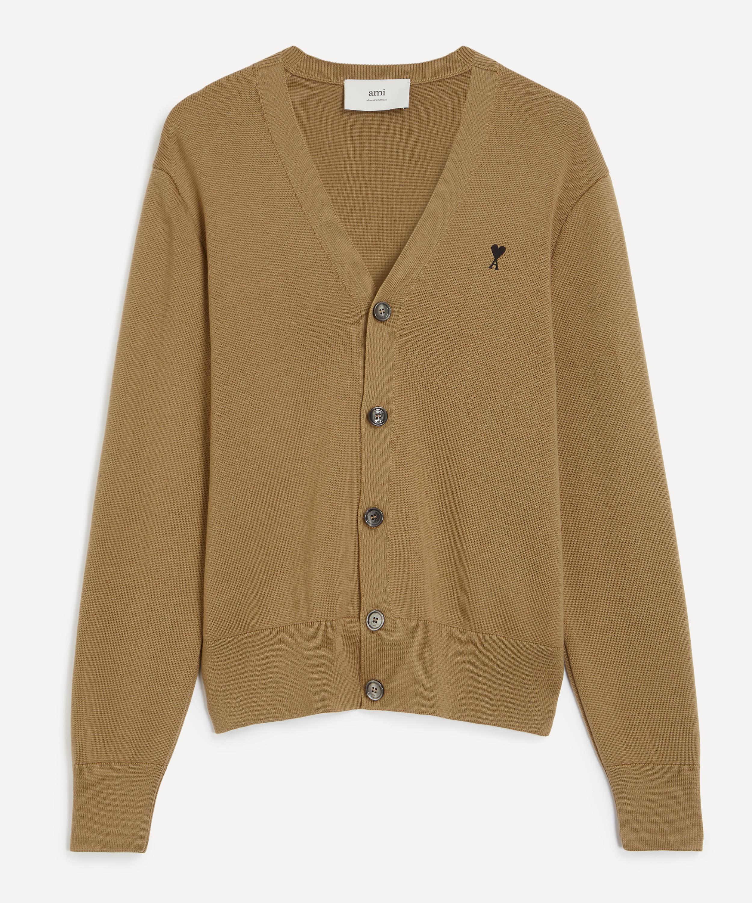 Ami - Camel Embroidered Ami de Coeur Cardigan image number 0