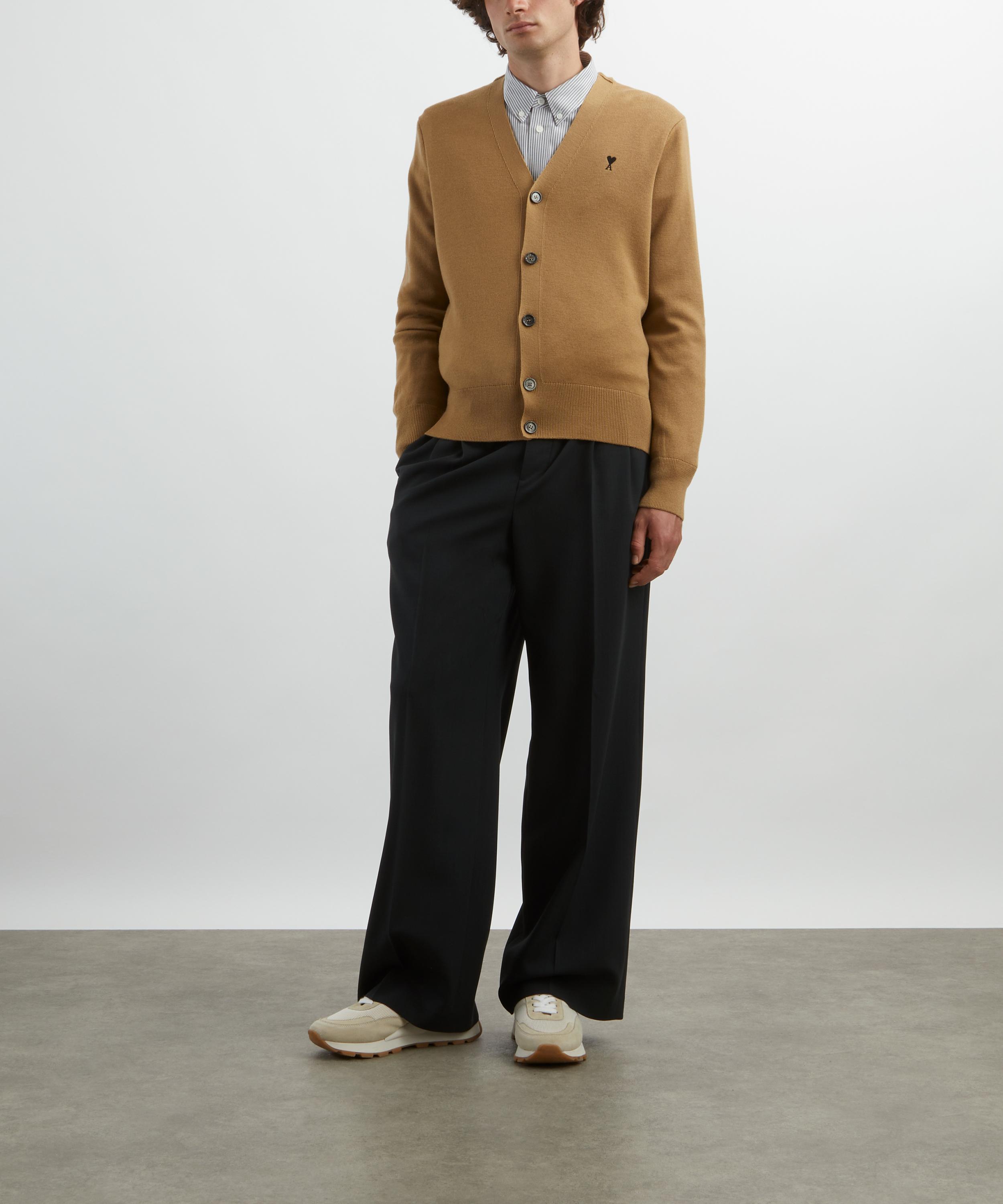 Ami - Camel Embroidered Ami de Coeur Cardigan image number 1