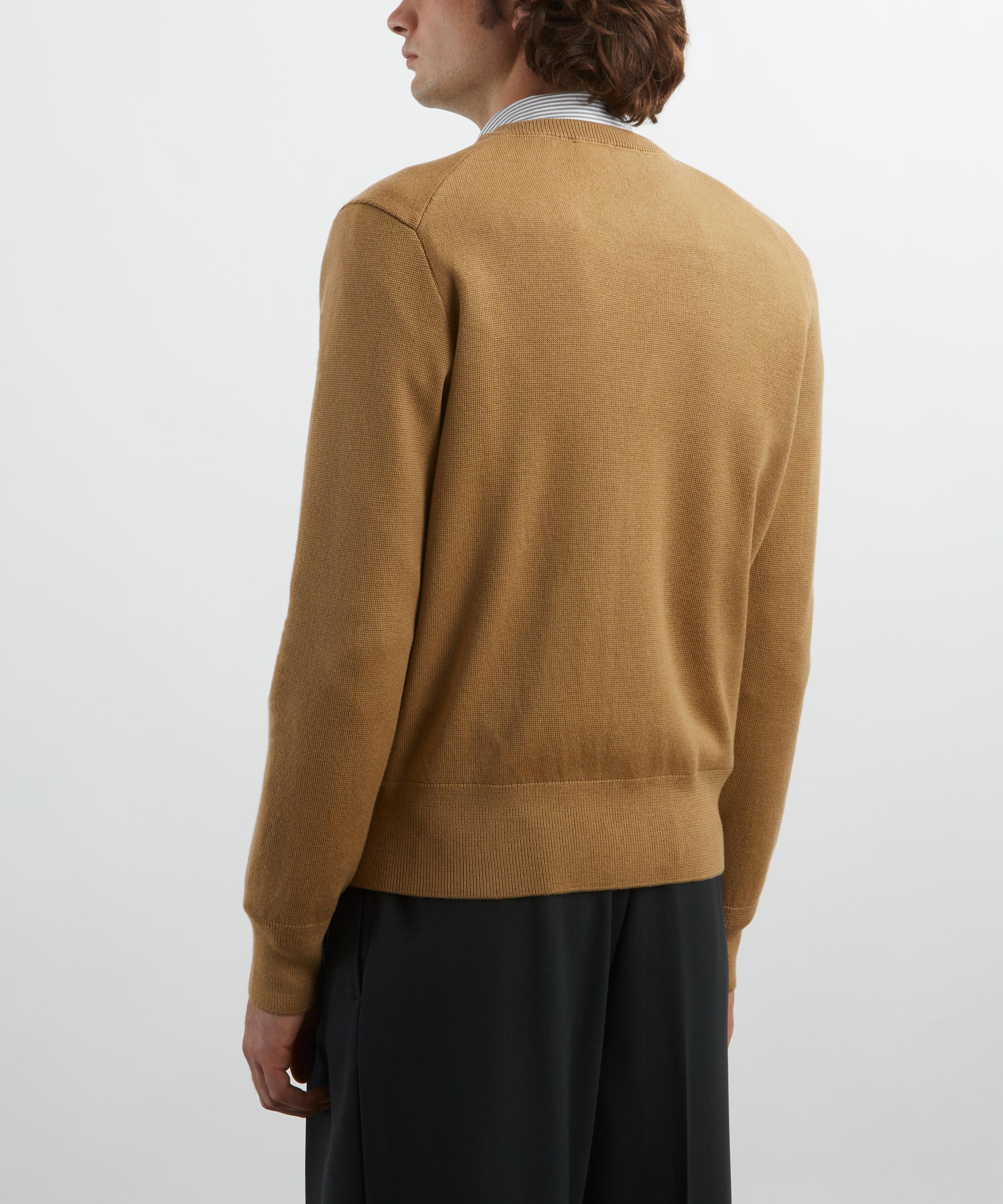 Ami - Camel Embroidered Ami de Coeur Cardigan image number 3