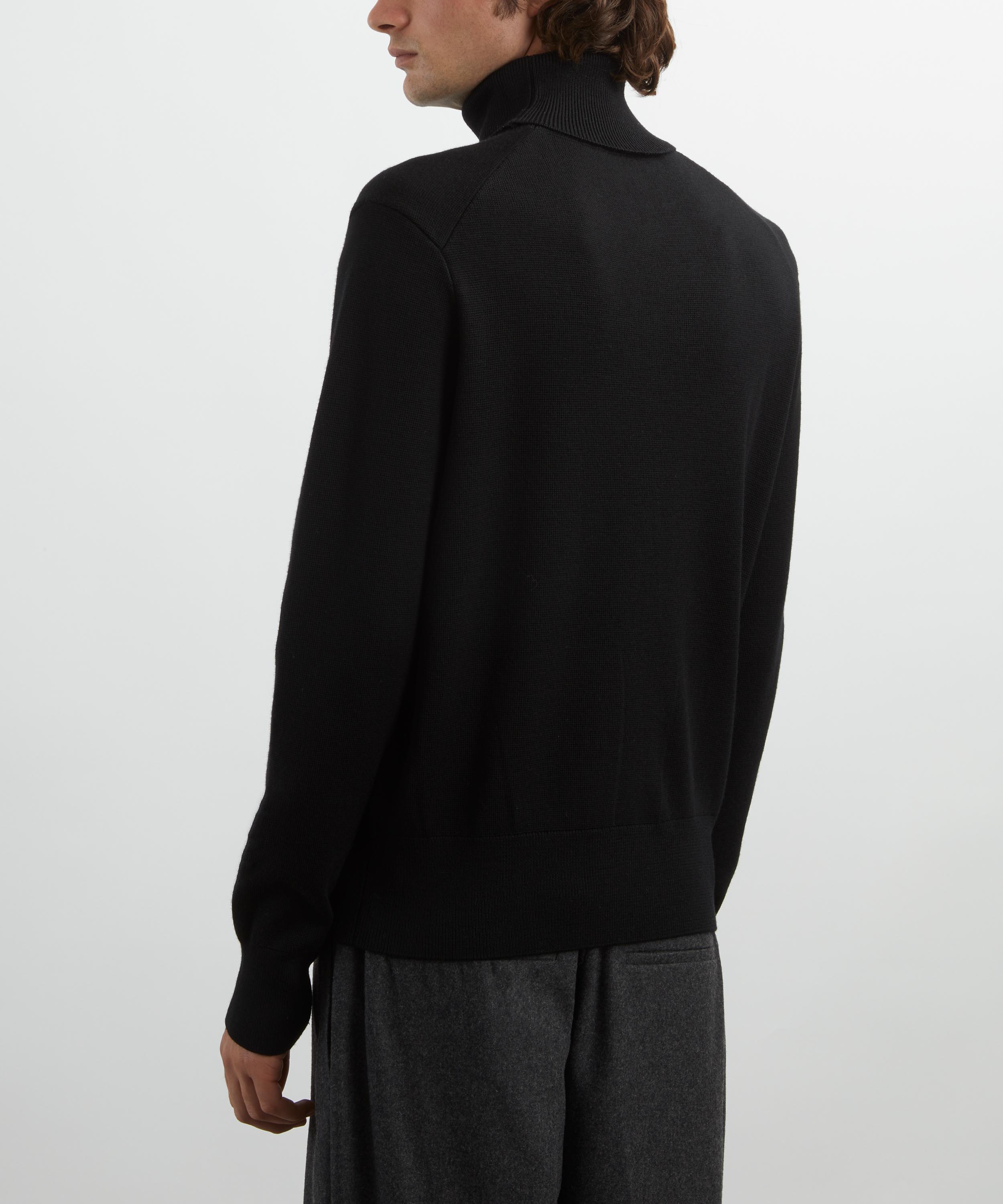 Ami - Black Ami de Coeur Turtle-Neck Jumper image number 3