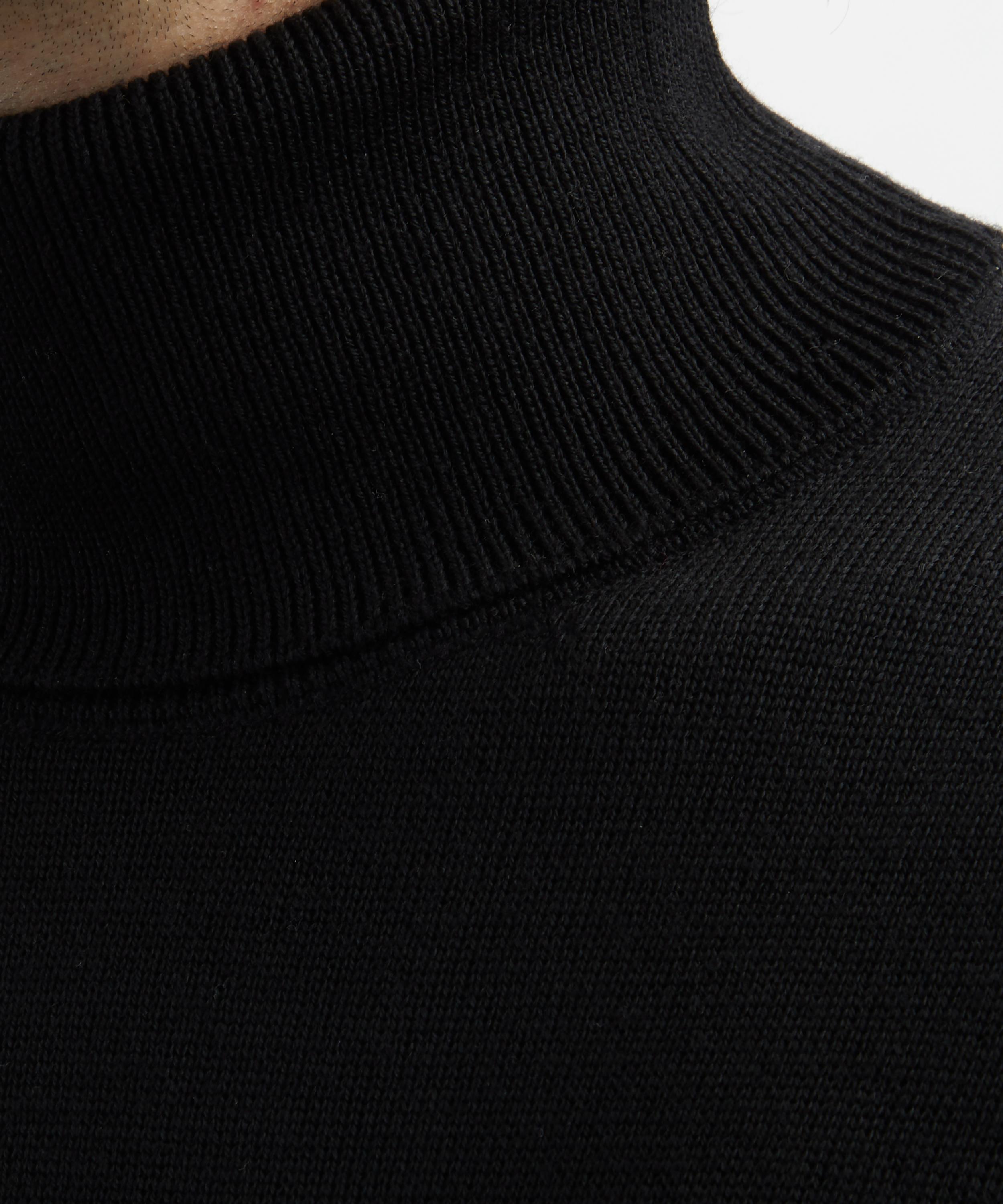 Ami - Black Ami de Coeur Turtle-Neck Jumper image number 4