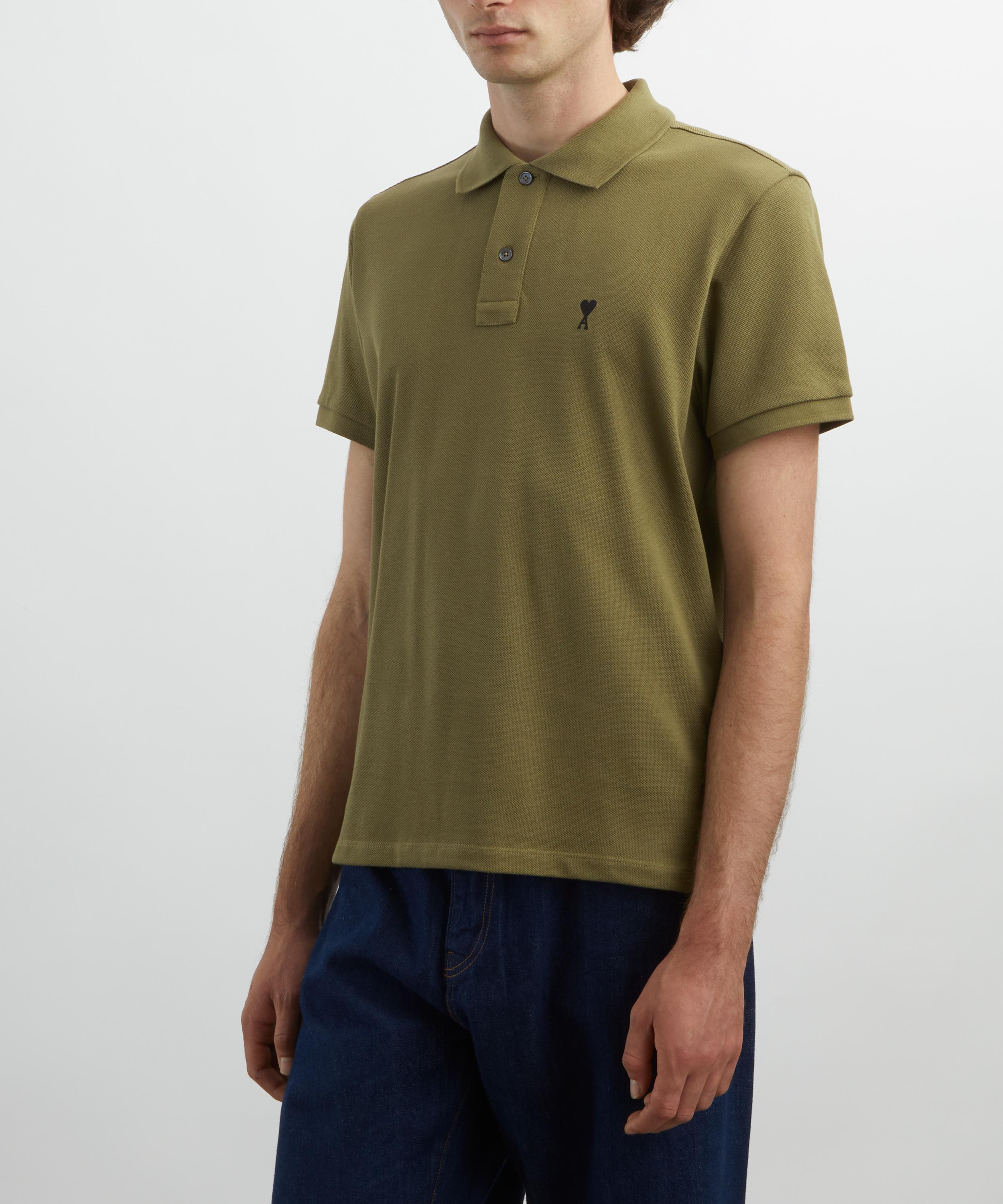 Ami - Bronze Ami de Coeur Cotton Pique Polo Shirt image number 2