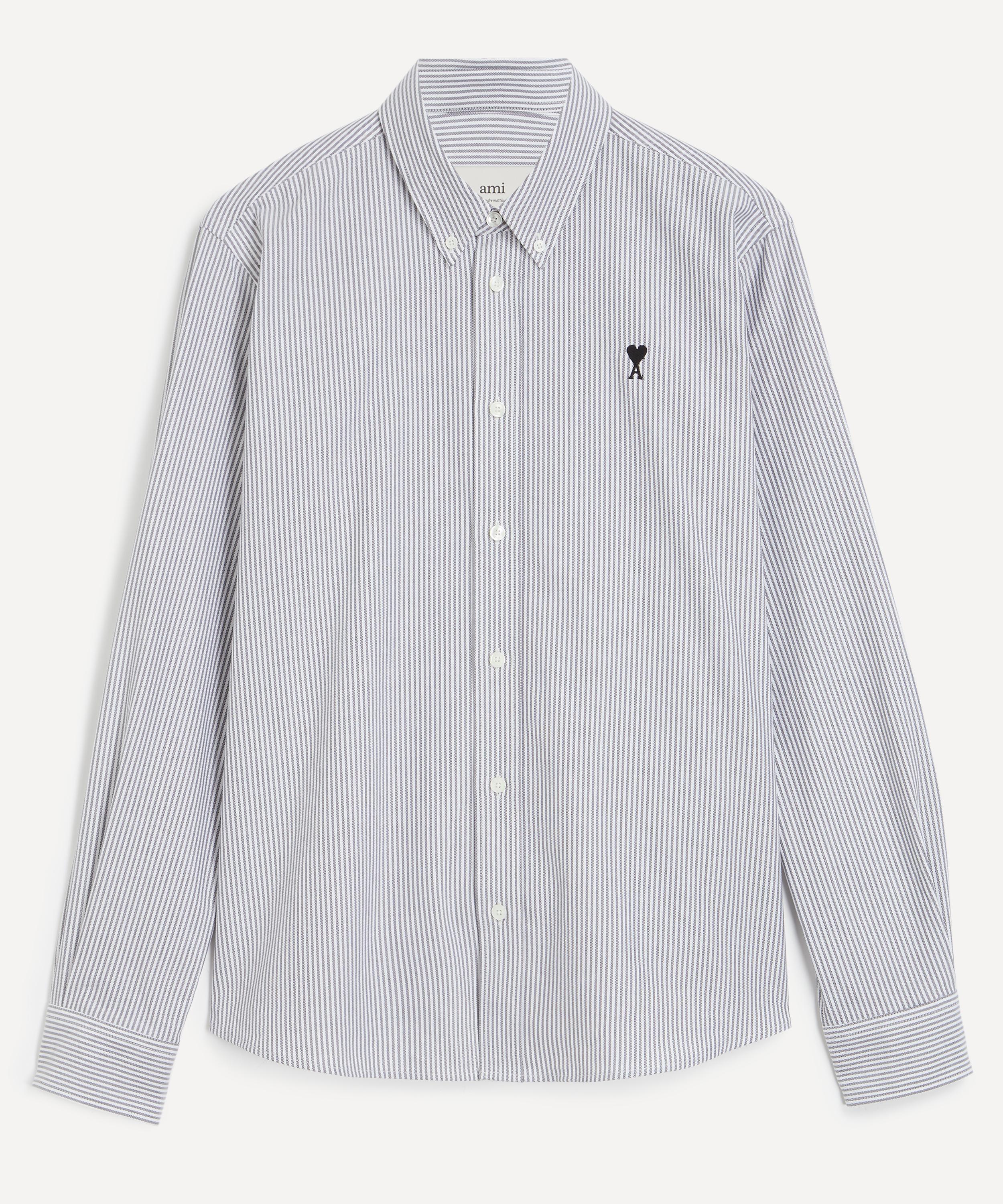 Ami - Striped Cotton Oxford Shirt