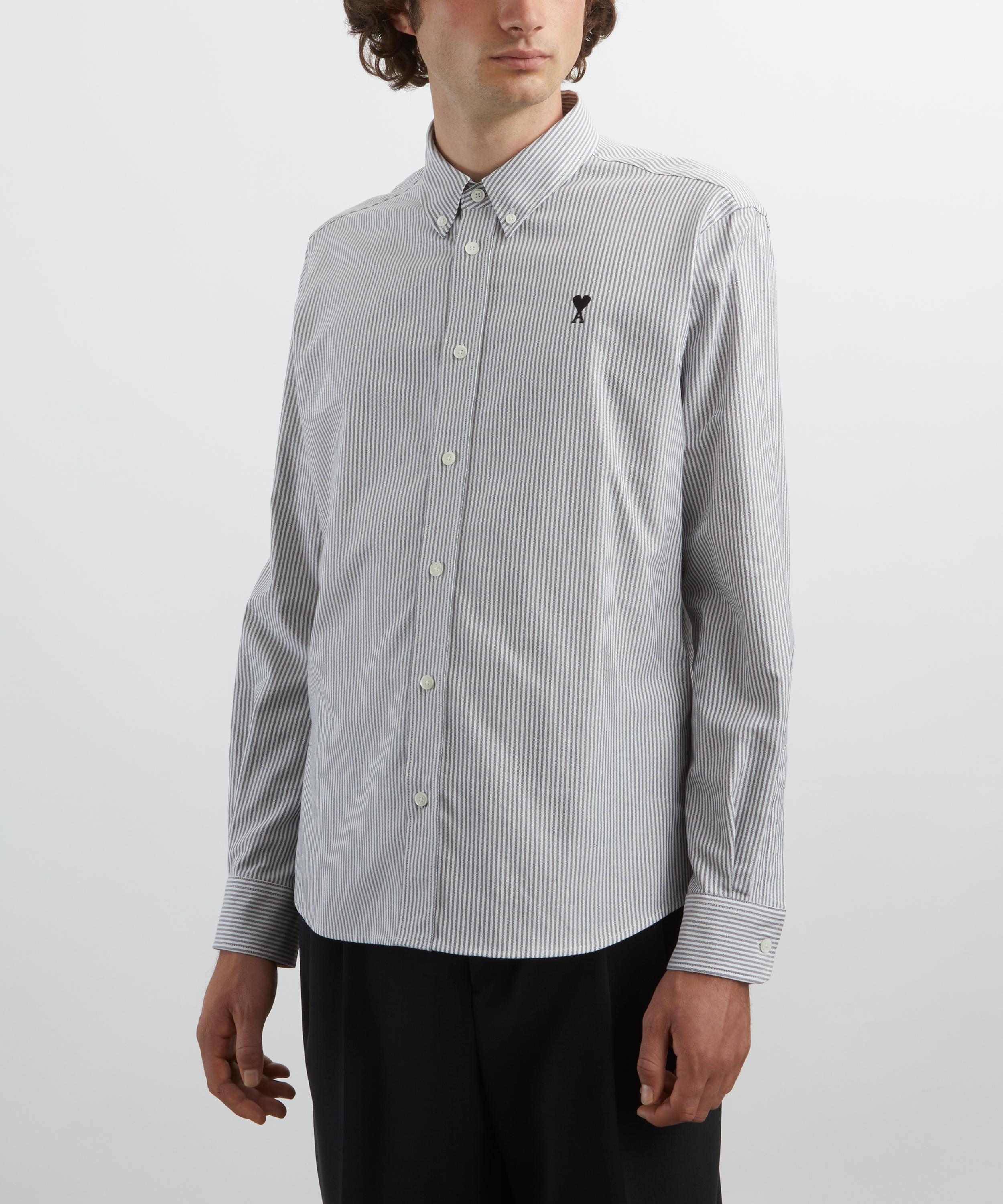 Ami - Striped Cotton Oxford Shirt image number 2