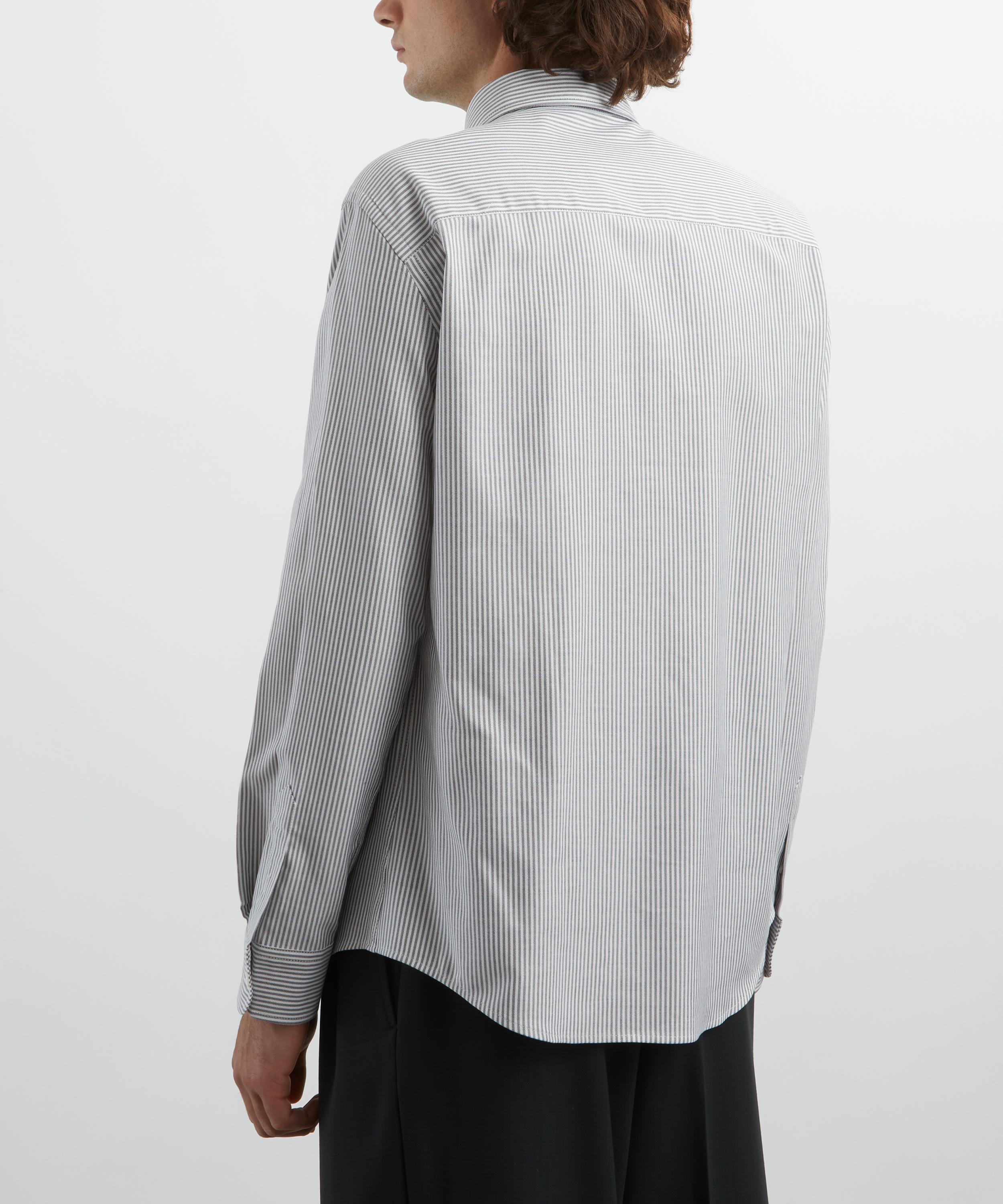 Ami - Striped Cotton Oxford Shirt image number 3