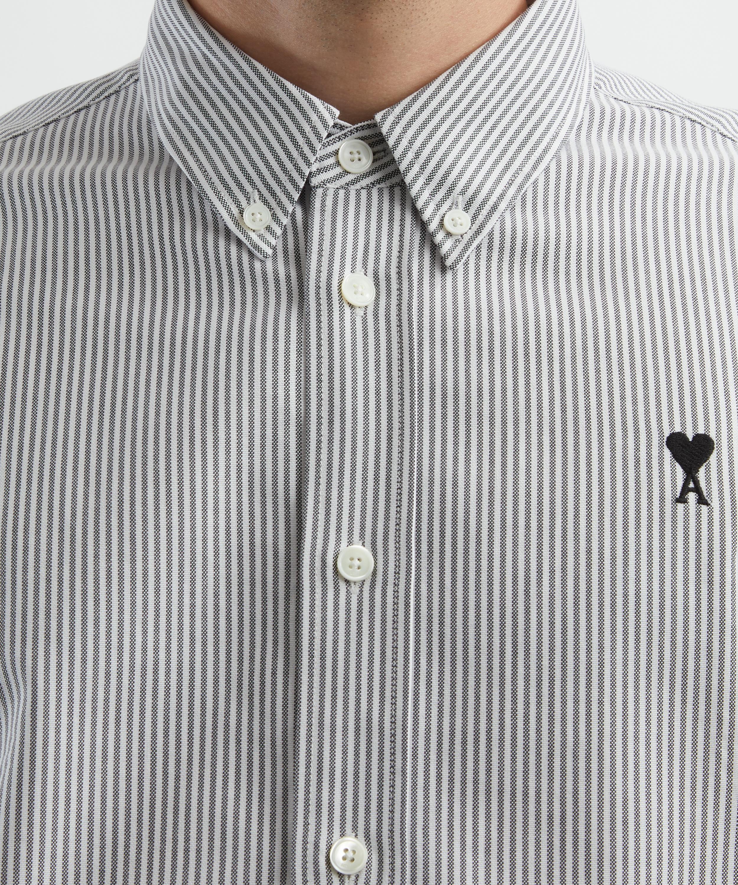 Ami - Striped Cotton Oxford Shirt image number 4