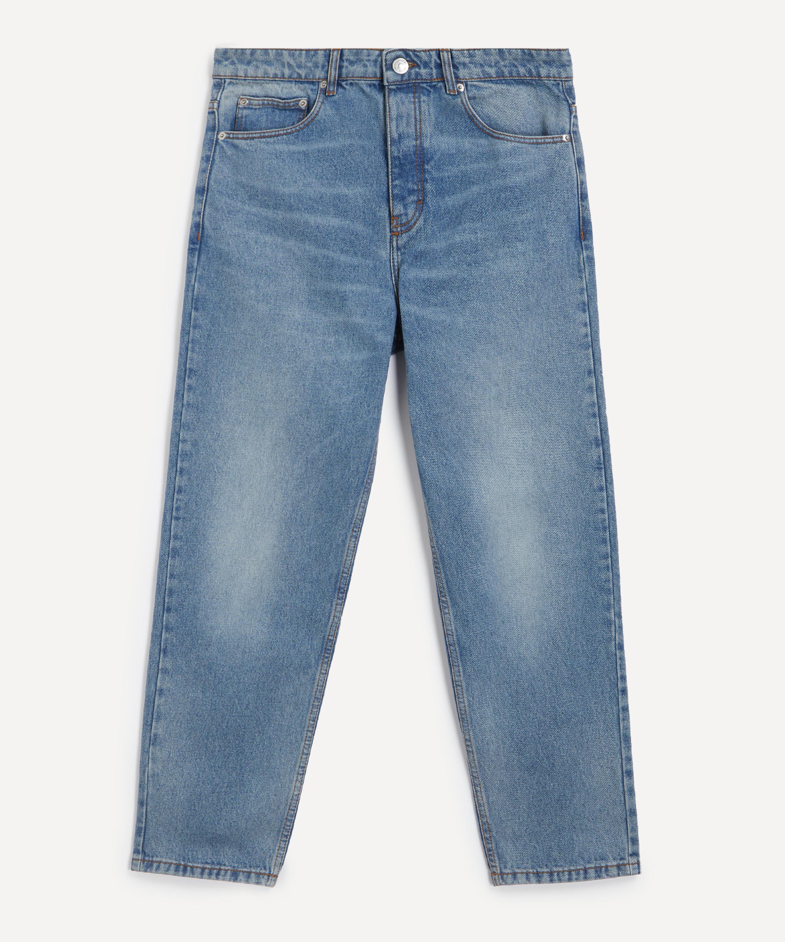 Ami - Blue Cotton Tapered Jeans image number 0