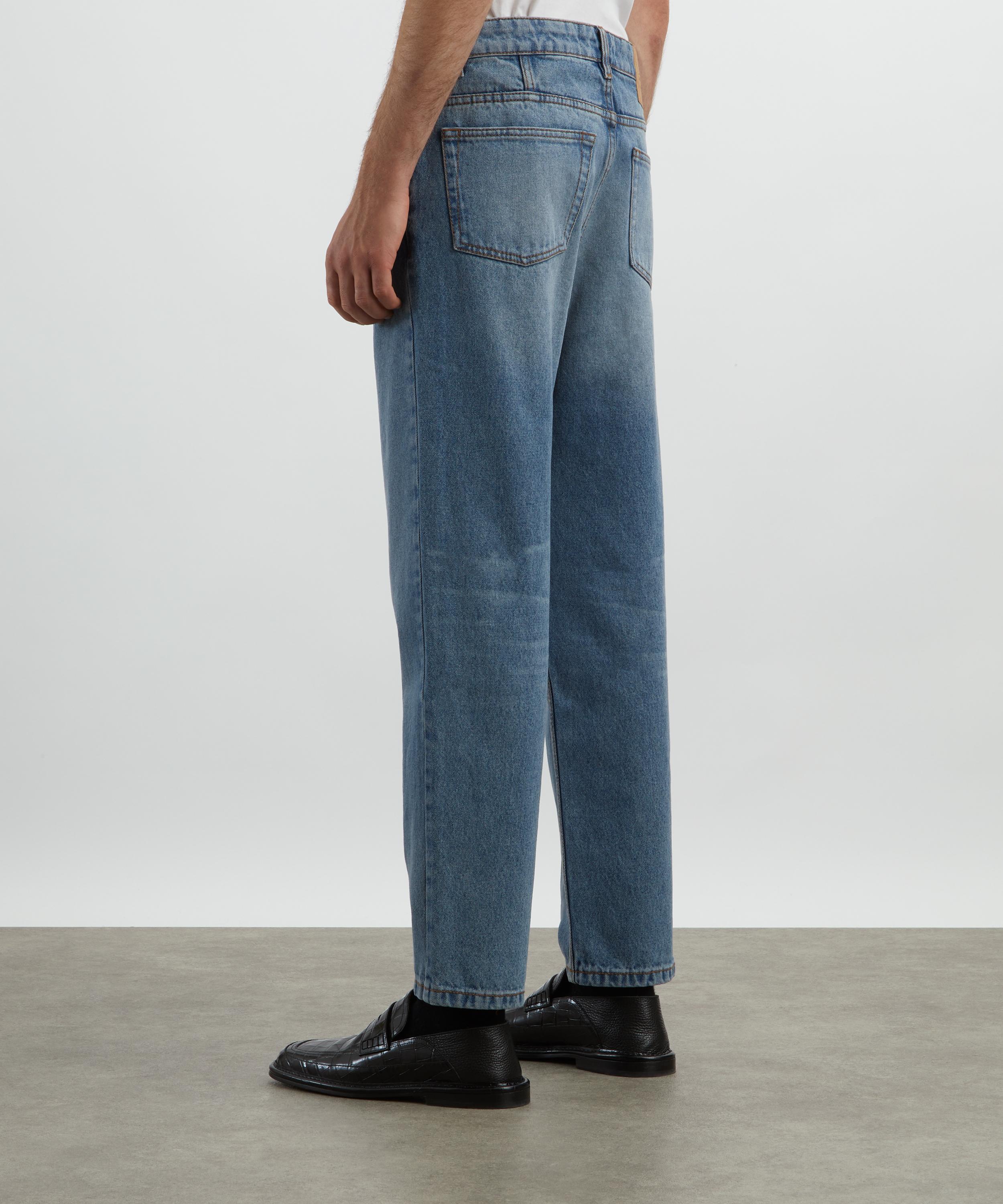Ami - Blue Cotton Tapered Jeans image number 3