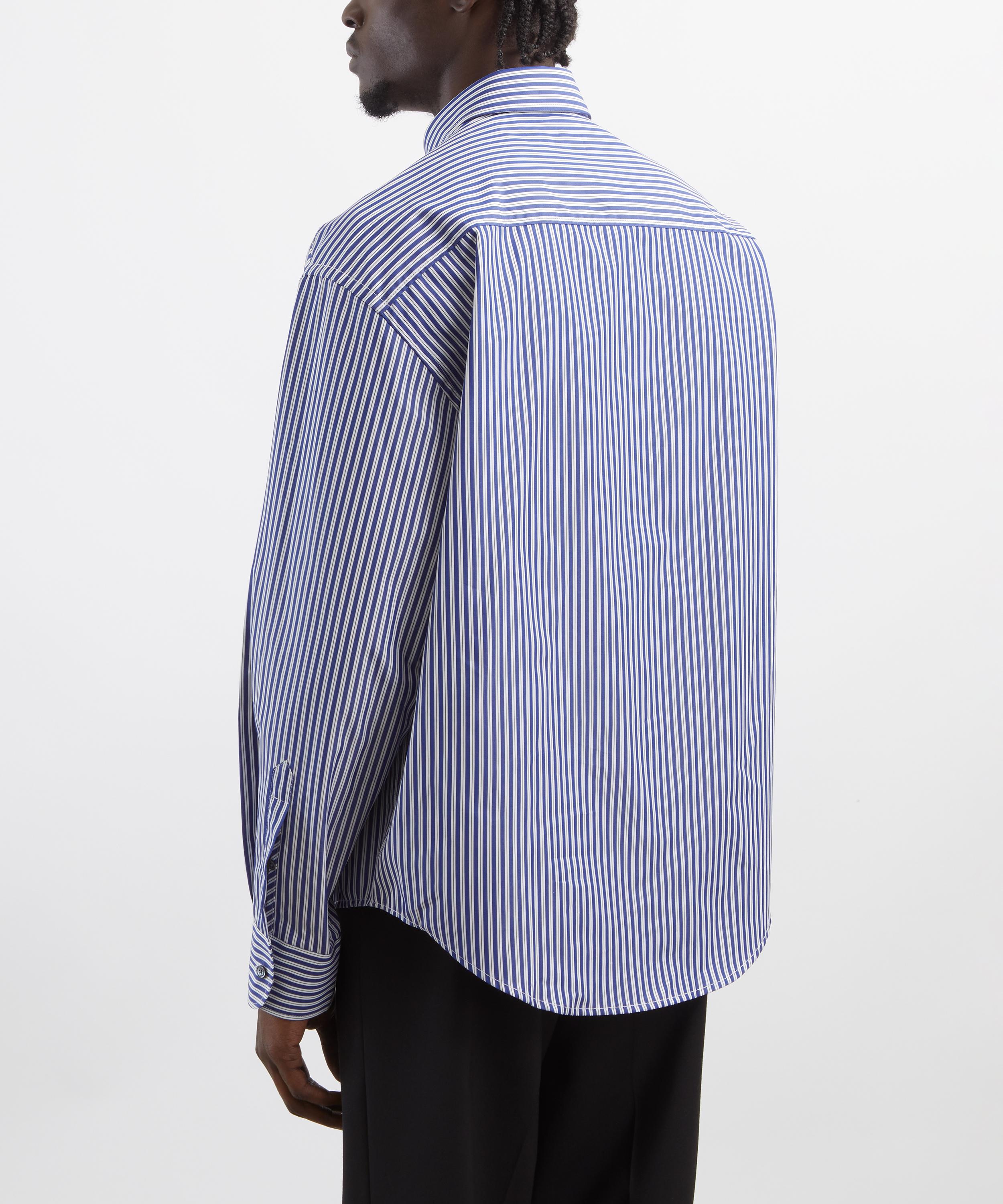 Ami - Cotton Embossed Stripe ADC Boxy Shirt image number 3