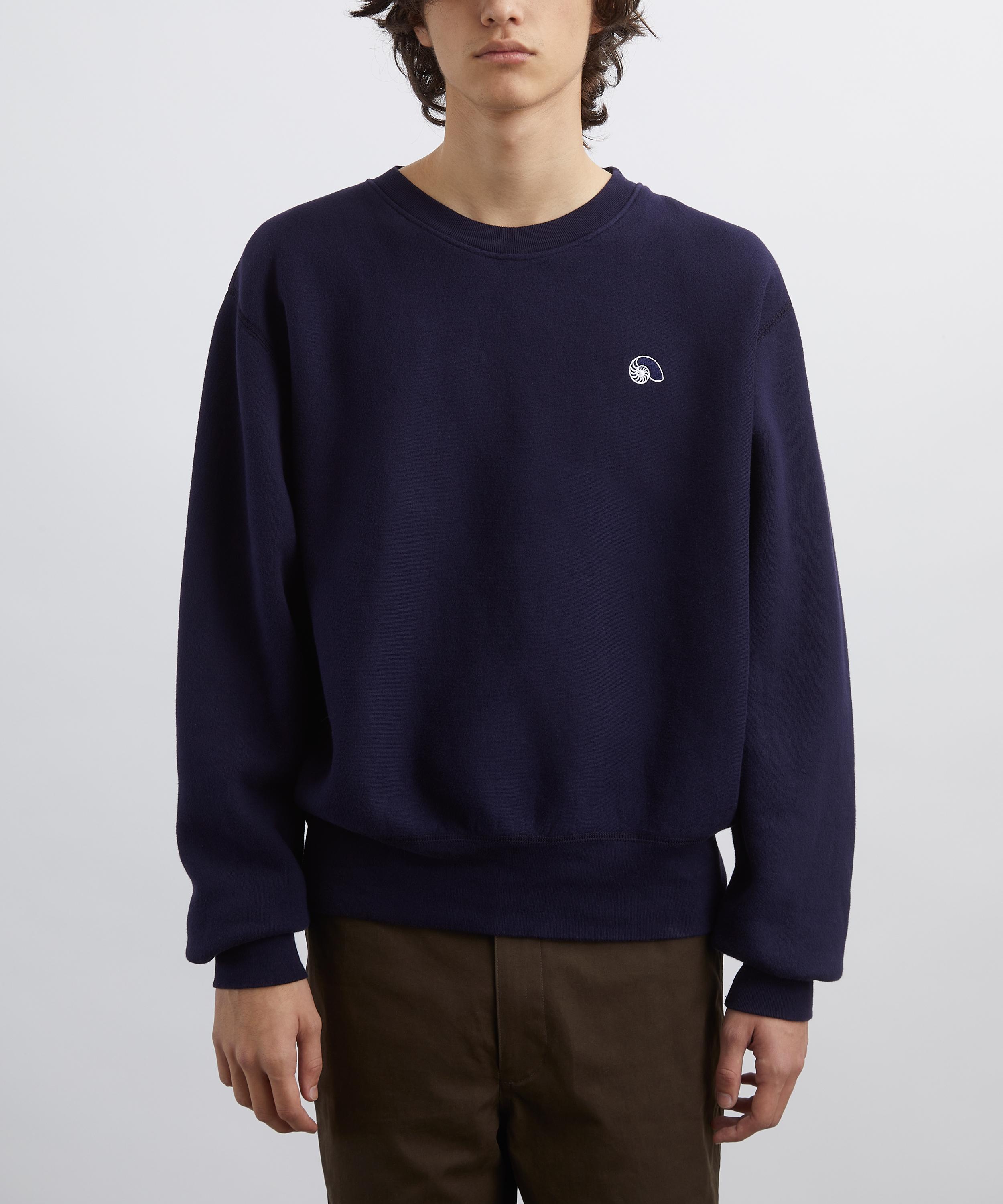 Aaron Levine - Navy Crew-Neck Sweatshirt image number 2